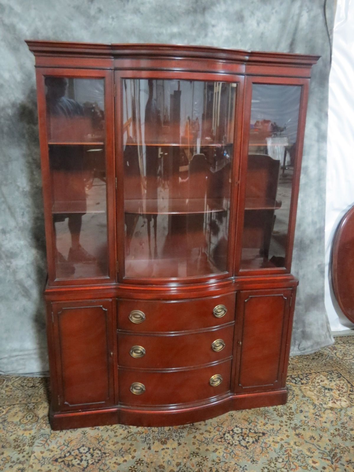 2017 Antique Breakfront Wardrobes In Amazing Antique Drexel Oversized Bowfront China Cabinet Breakfront (View 10 of 15)