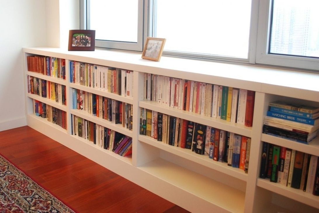 2017 Long White Bookcase Bookshelf Stunning Short Wood Amazing Pertaining To Long Horizontal Bookcases (View 4 of 15)