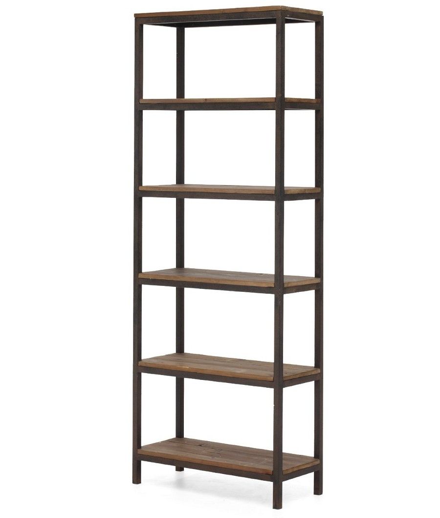 2018 Wood And Metal Bookcases Regarding Bookcases Ideas: Bookcases Wood Metal And Glass Crate And Barrel (View 10 of 15)