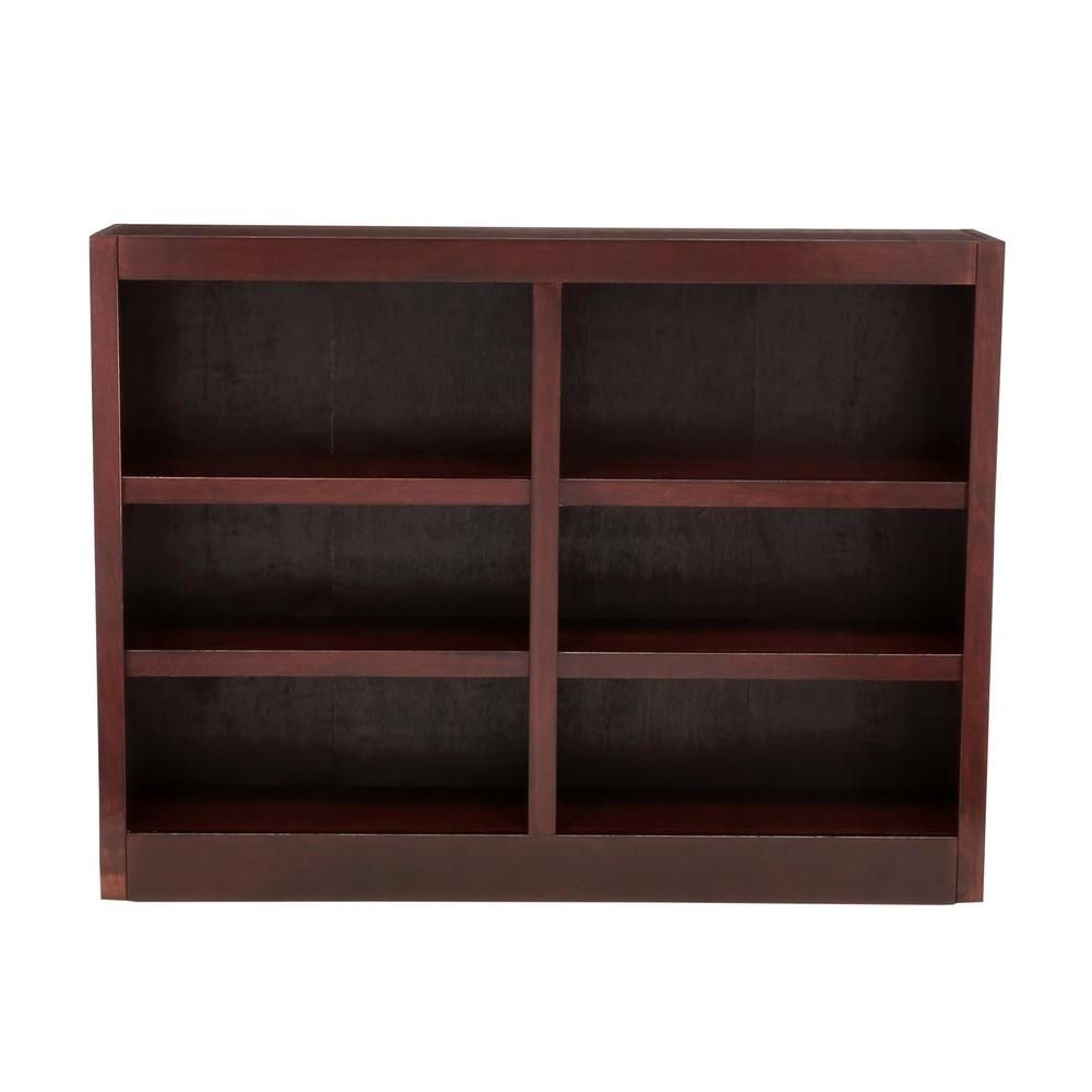 6 Shelf Bookcases Regarding Trendy Concepts In Wood Midas Double Wide 6 Shelf Bookcase In Cherry (View 6 of 15)