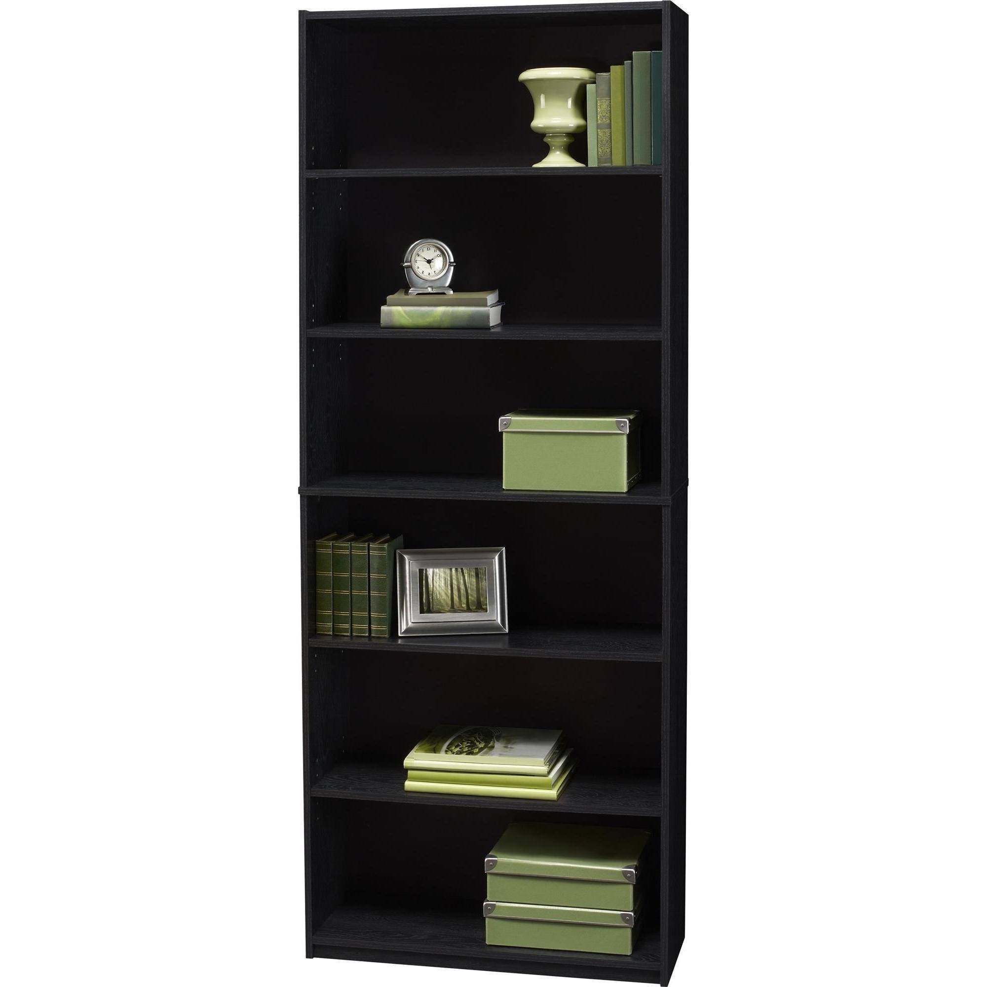 6 Shelf Bookcases With Regard To 2017 Mainstays 6 Shelf Bookcase, Black Ebony Ash – Walmart (View 1 of 15)