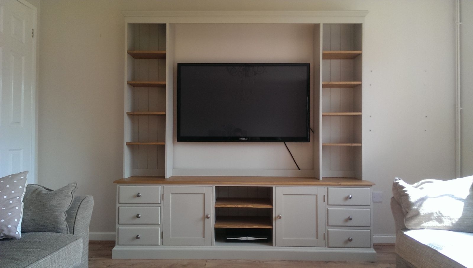 Bespoke Tv Unit With Regard To Well Known Tv / Entertainment Unit – Bespoke Living Room Furniture – Pine (View 1 of 15)