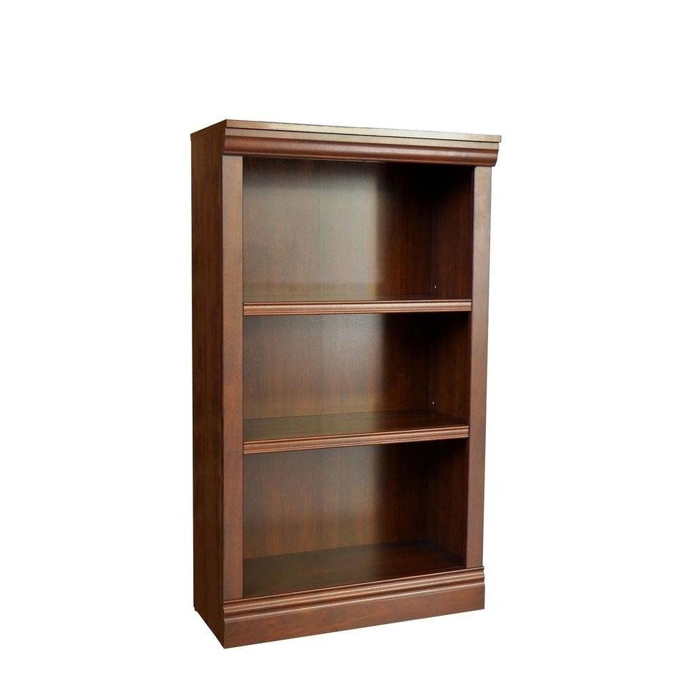 Best And Newest Decorative Bookcases Intended For Amazon: 3 Shelf Decorative Bookcase In Dark Brown: Kitchen (View 10 of 15)