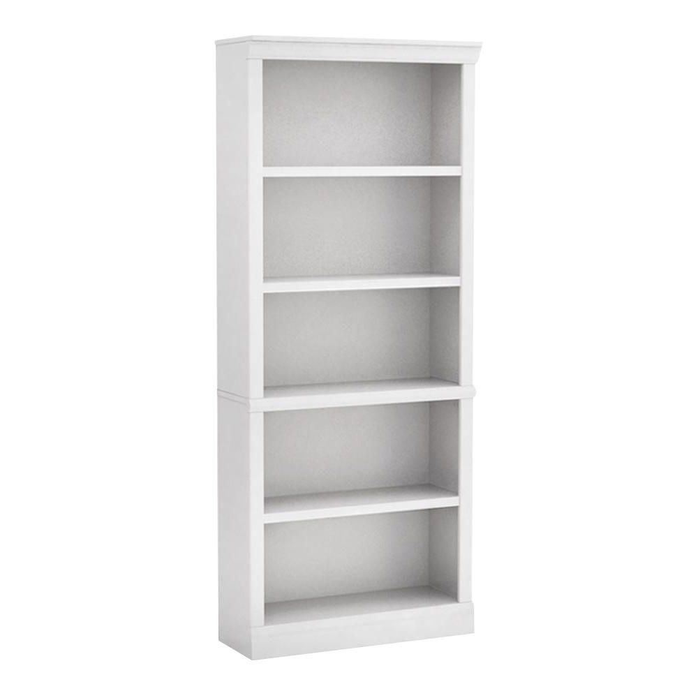 Best And Newest Deep Bookcases Within Hampton Bay White Open Bookcase Thd (View 13 of 15)
