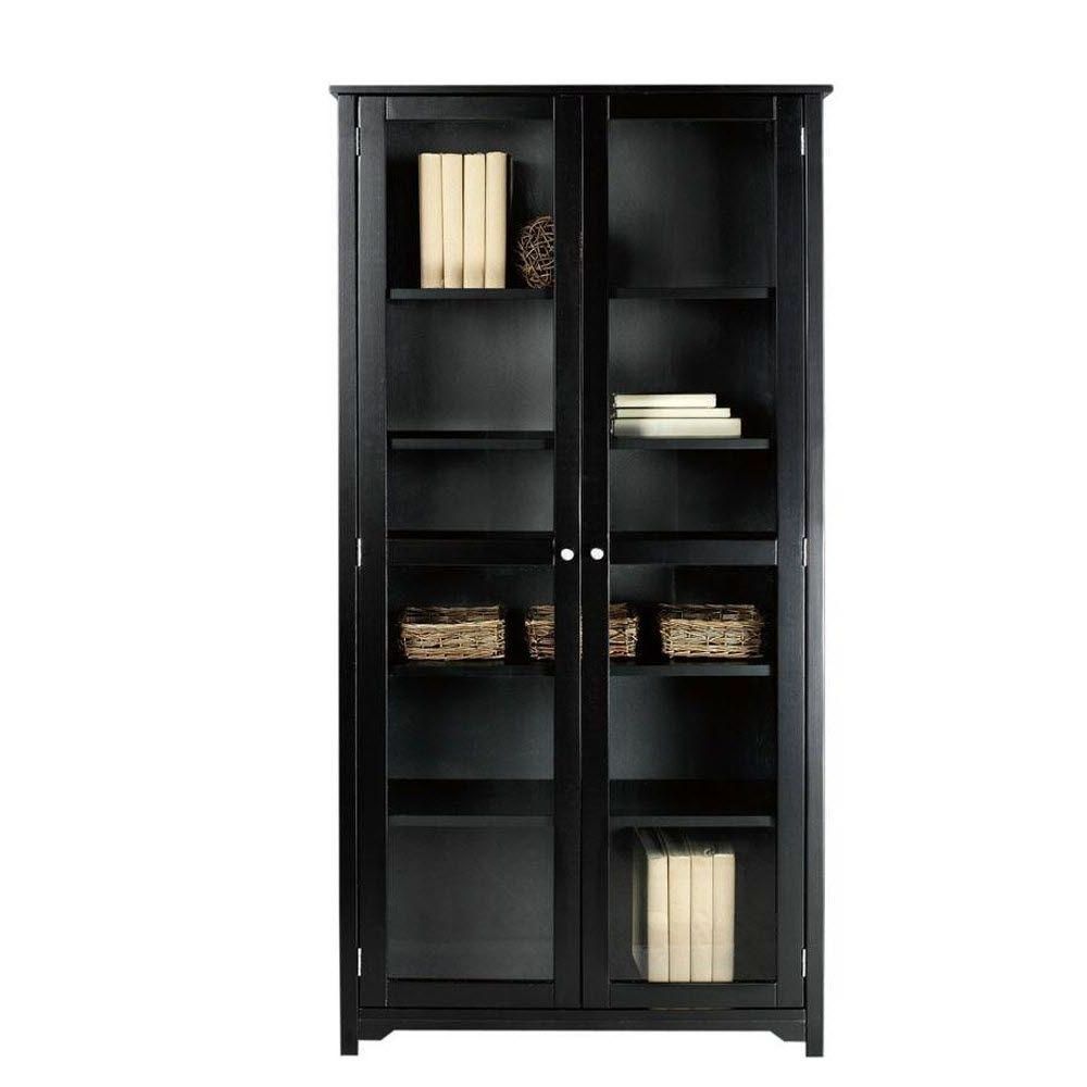 Best And Newest Glass Door Bookcases For Home Decorators Collection Oxford White Glass Door Bookcase (View 10 of 15)