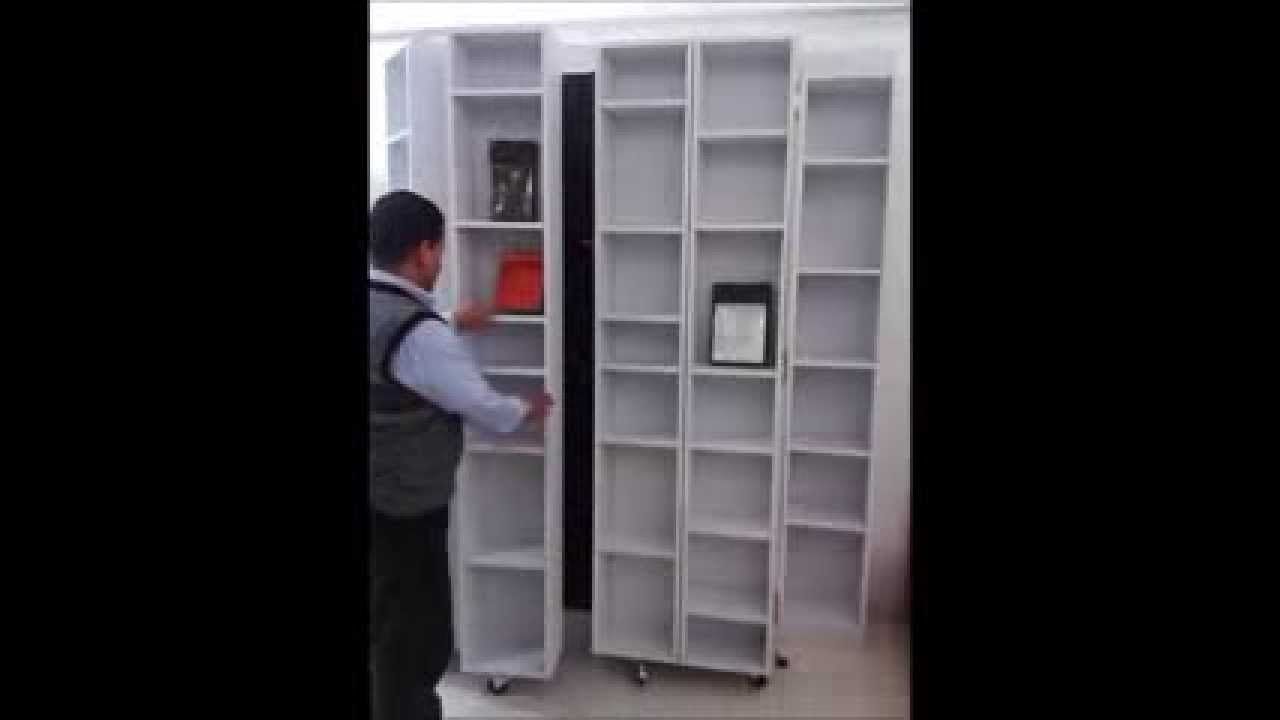 Bifold Bookcases With Most Current Wll Bed With Bookcase In Front – Youtube (View 11 of 15)