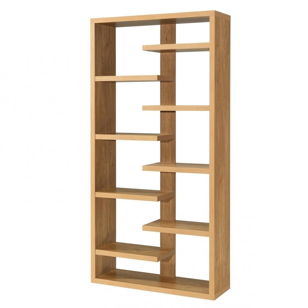 Buy Urbane Designs Hadlee Contemporary Oak Livingroom Large Intended For Favorite Contemporary Oak Bookcases (View 8 of 15)