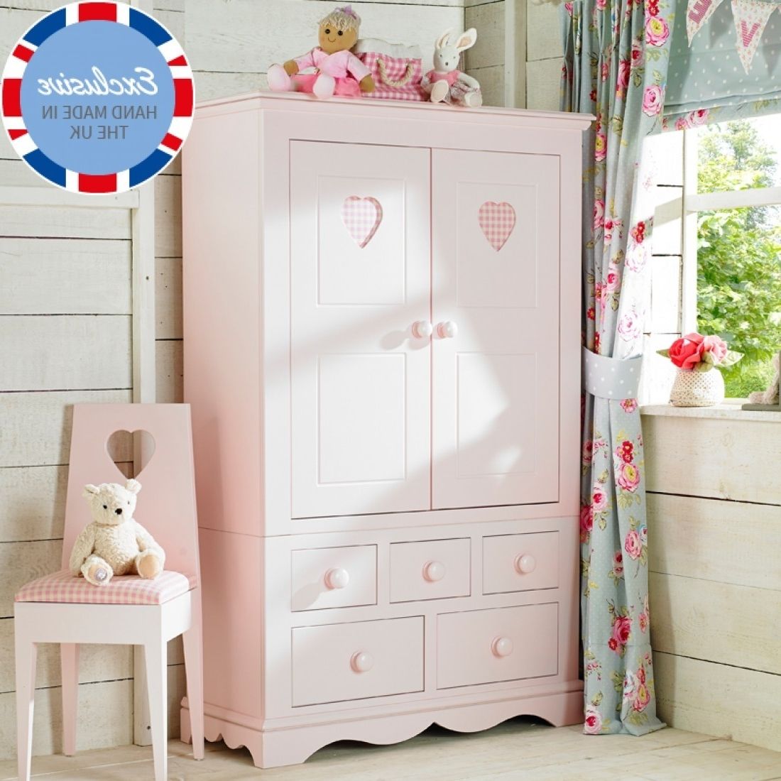 Childrens Pink Wardrobes Regarding Well Liked Lovely Pink Childrens Wardrobe – Badotcom (View 1 of 15)