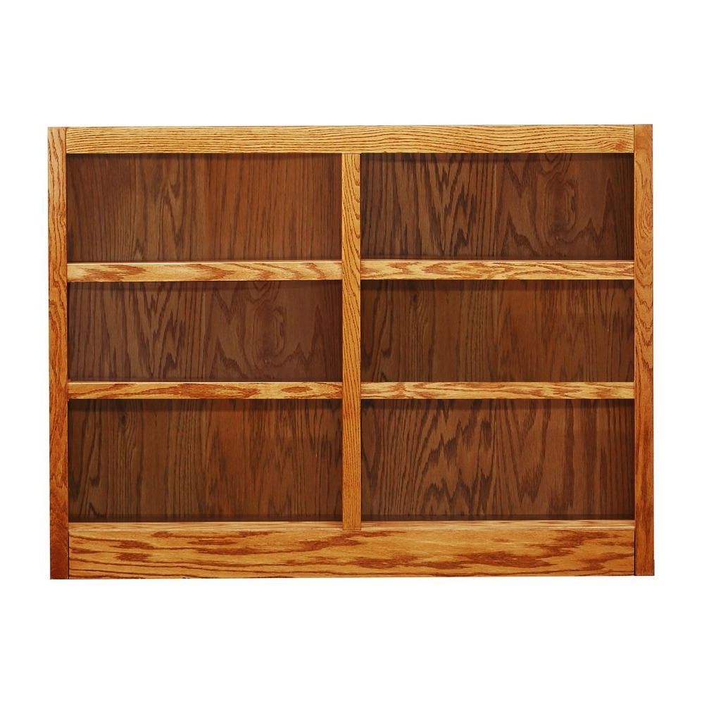 Concepts In Wood Midas Double Wide 6 Shelf Bookcase In Dry Oak Regarding Fashionable Wide Bookcases (View 14 of 15)