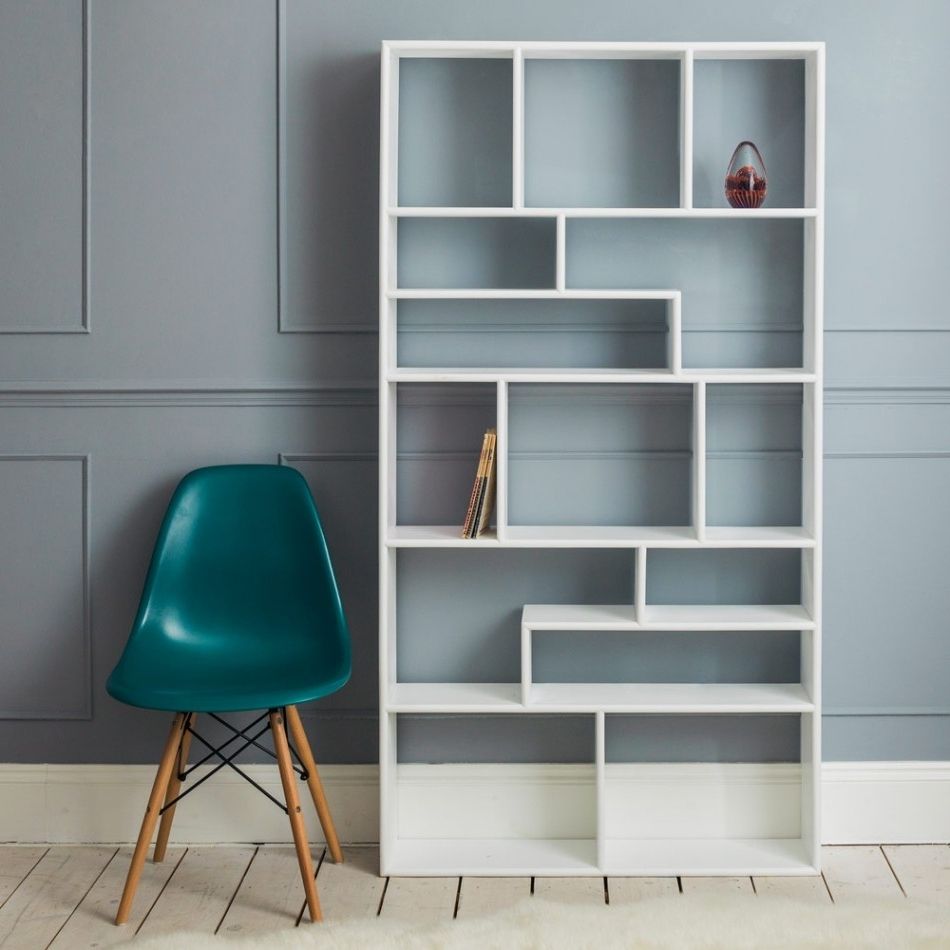 Contemporary Oak Shelving Units Regarding Popular Mondrian White Shelf Unit – Cabinets & Shelving – Furniture (View 2 of 15)