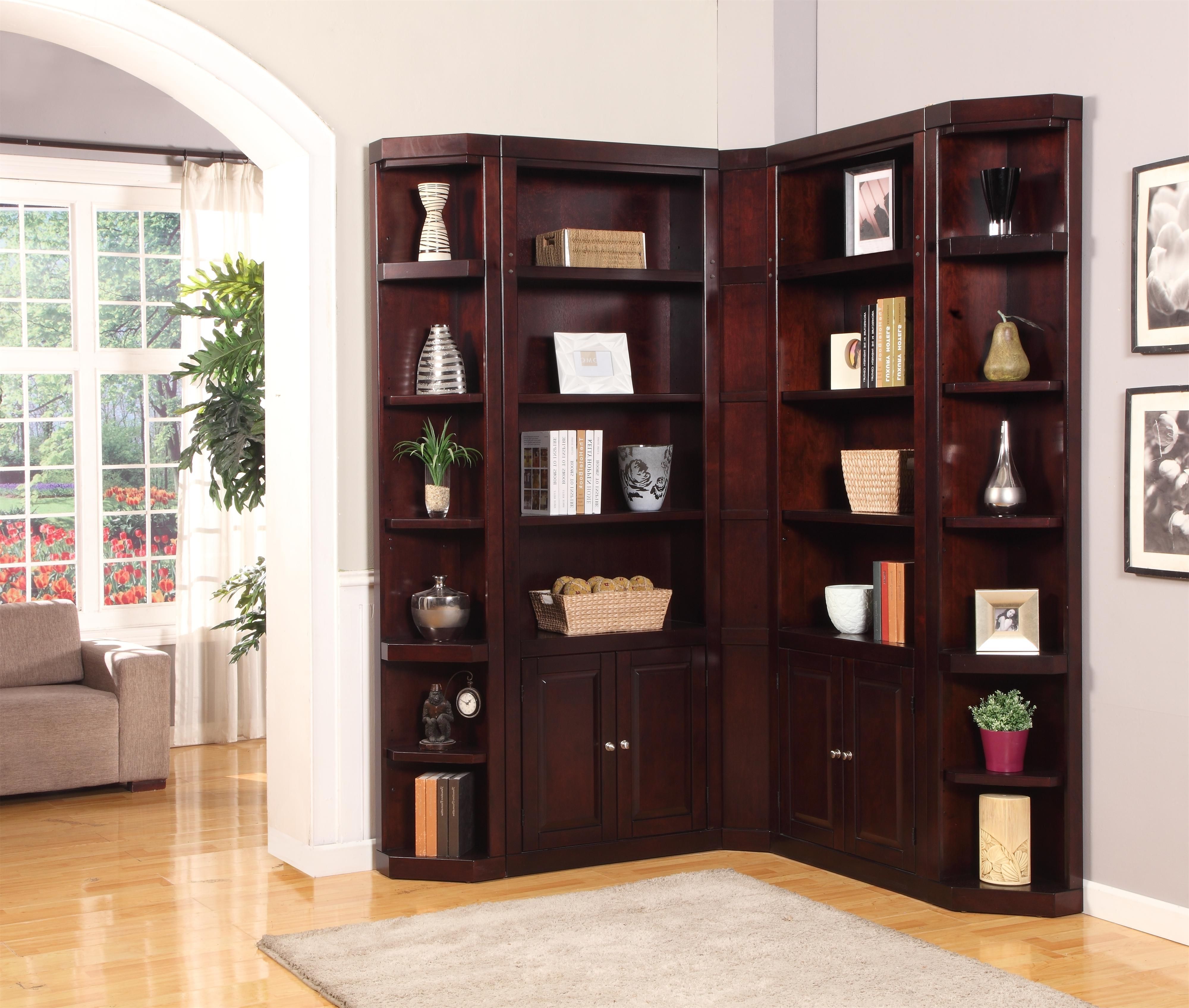Corner Library Bookcases Pertaining To Well Liked Bookcases Ideas: Recomendation Corner Bookcase Furniture Corner (Photo 1 of 15)