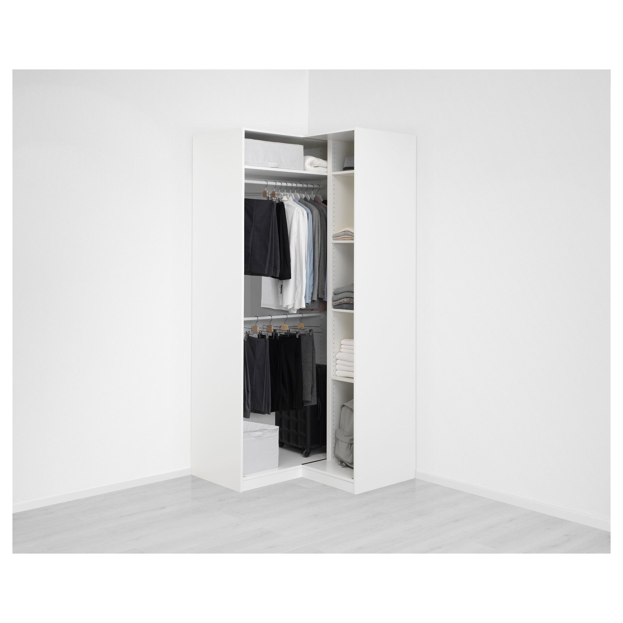 Corner Wardrobes Closet Ikea Inside Fashionable Pax Corner Wardrobe – Ikea (View 7 of 15)