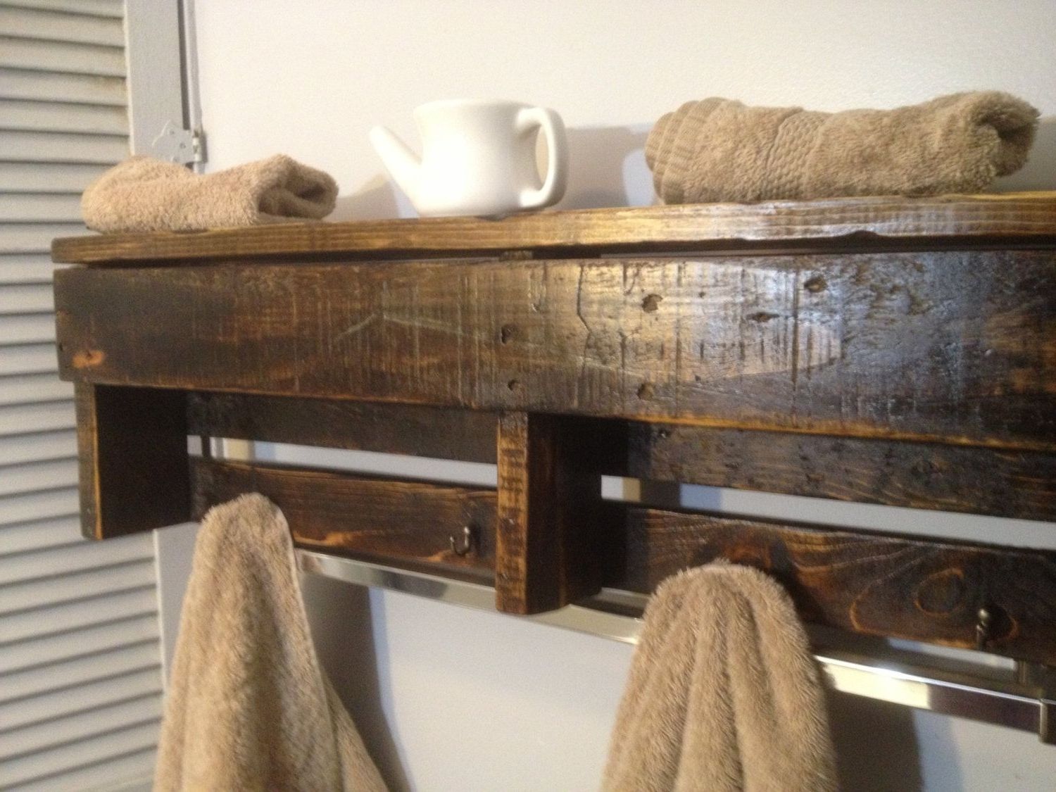Custom Handmade Reclaimed Pallet Wood Shelf – Entry Organizer With Regard To Most Recently Released Handmade Wooden Shelves (View 15 of 15)