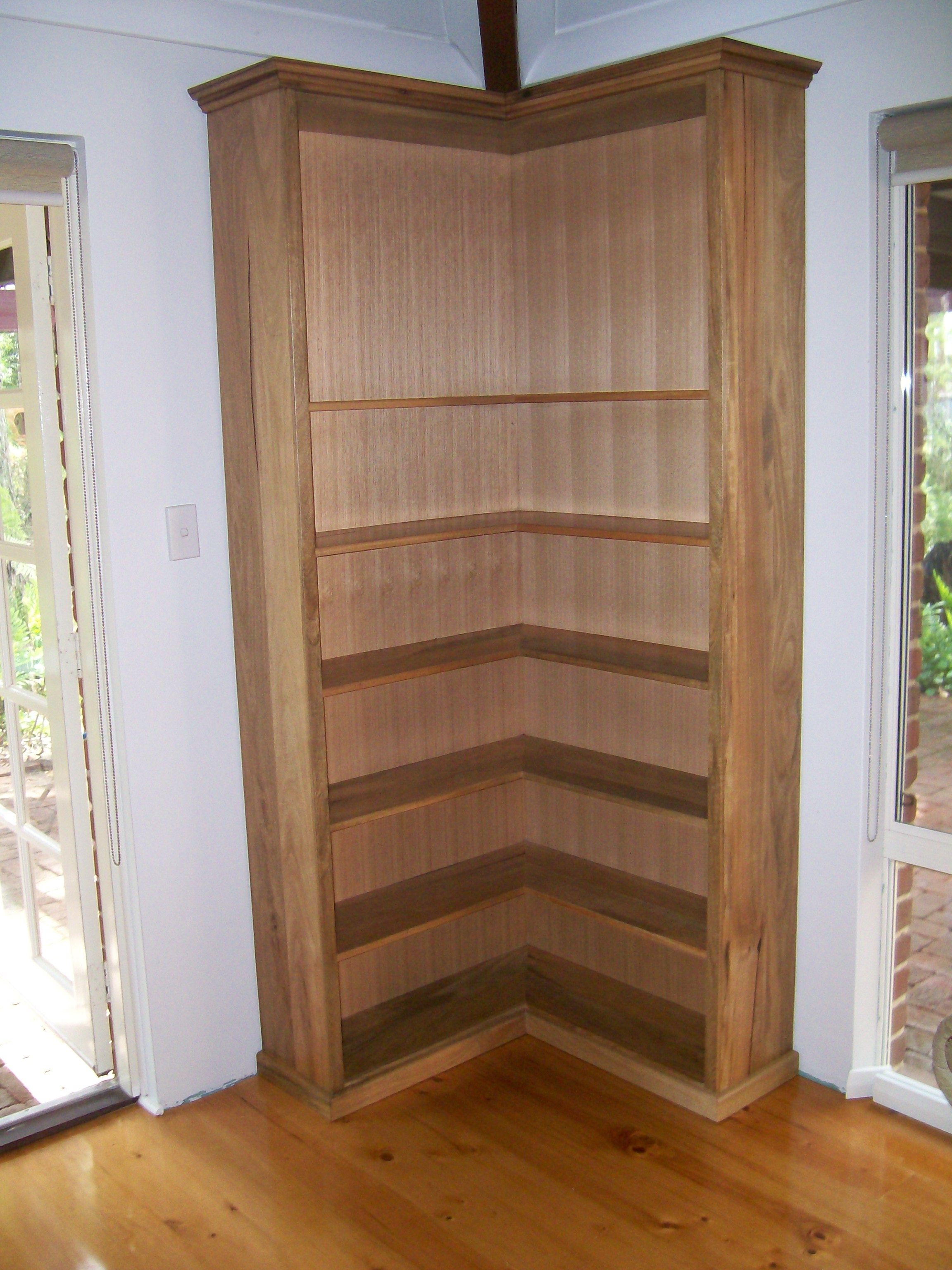 Double Sided Wood Corner Bookcase Design – Decofurnish Regarding Well Known Double Sided Bookcases (View 13 of 15)