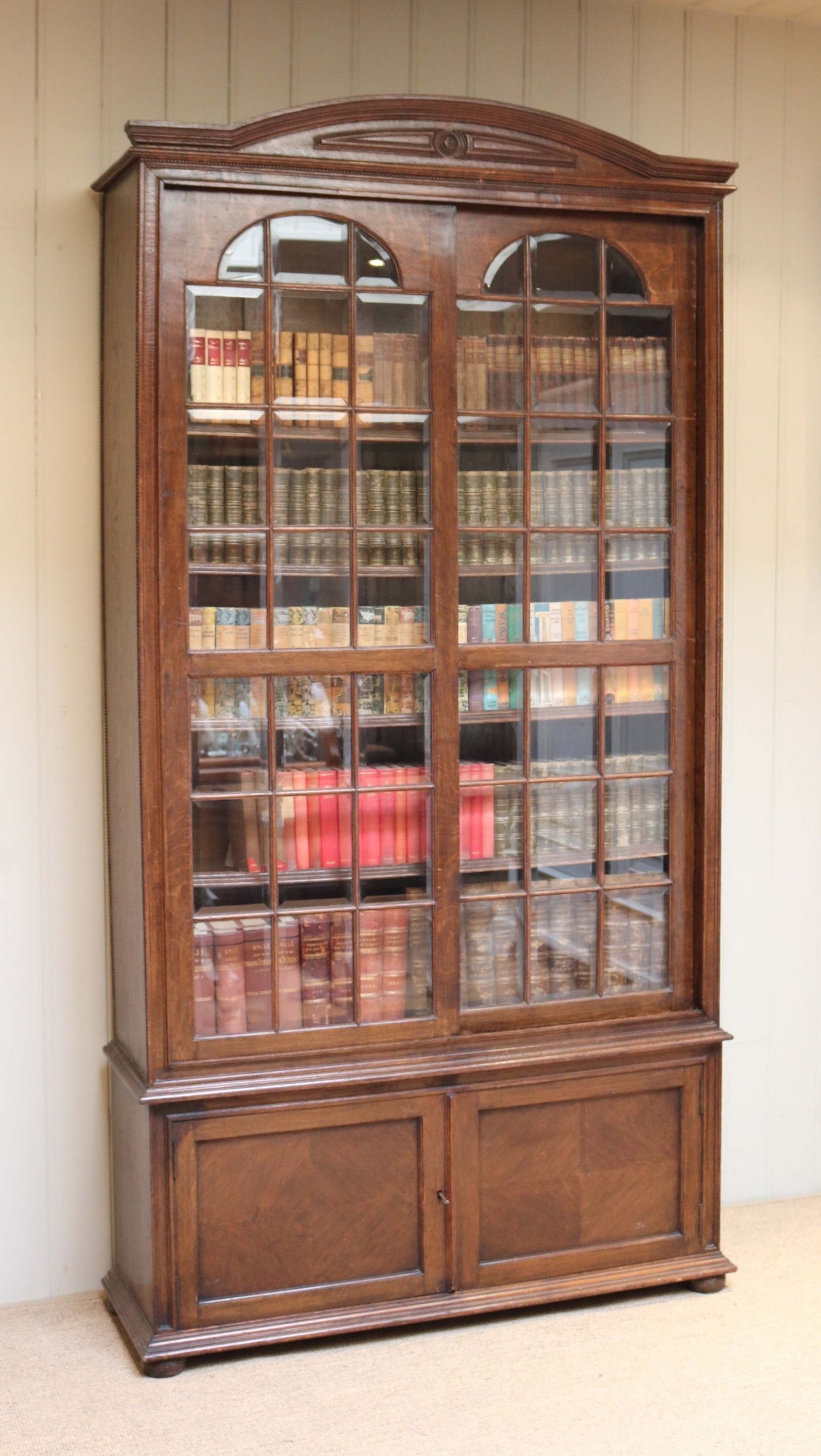 Famous Solid Oak Glazed Bookcase (c (View 8 of 15)