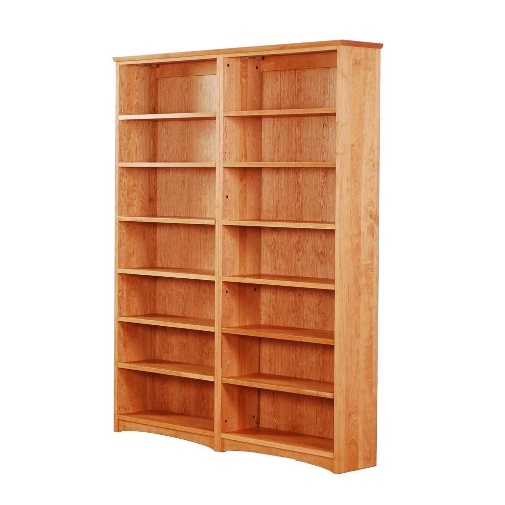Famous Solid Wood Bookcases Intended For Double Bookcase (View 12 of 15)