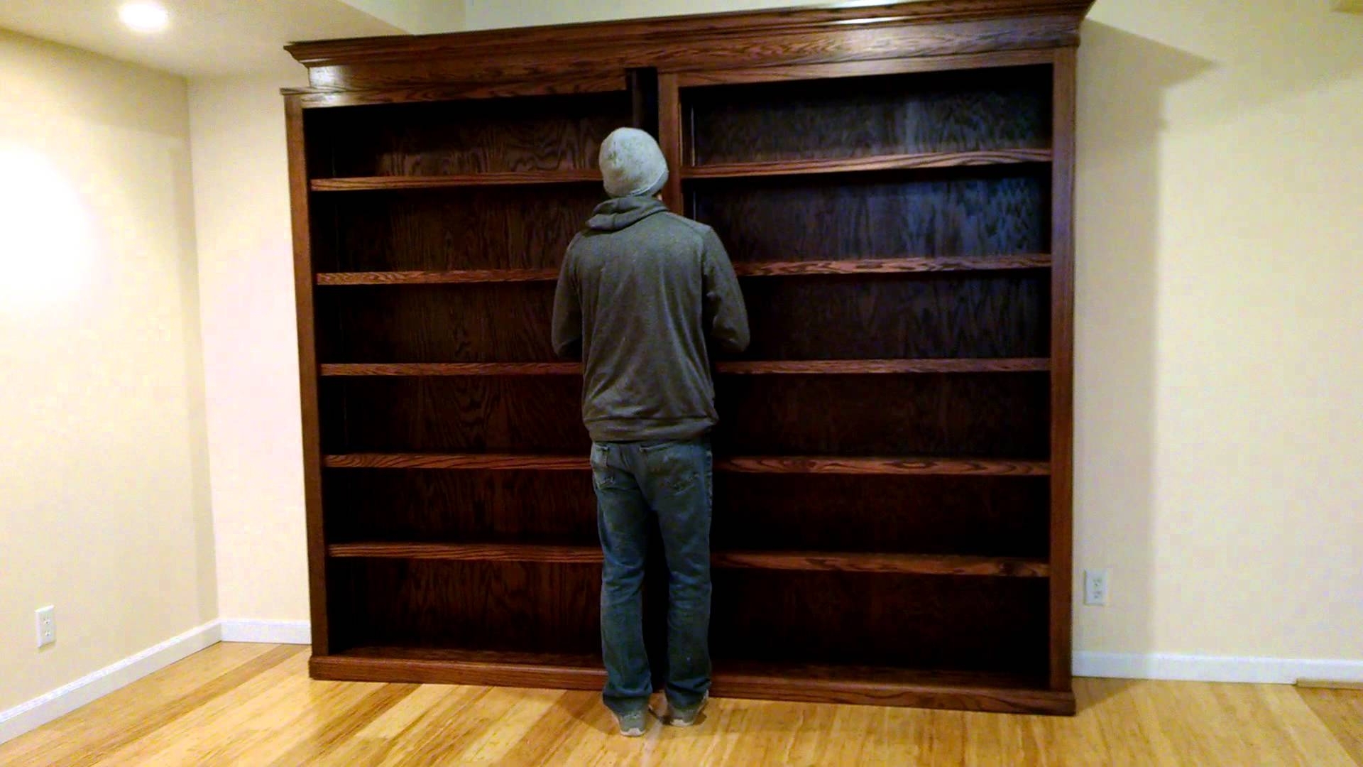 Fashionable Heavy Duty Bookcases In Sliding Bookcase/hidden Door – Youtube (View 10 of 15)