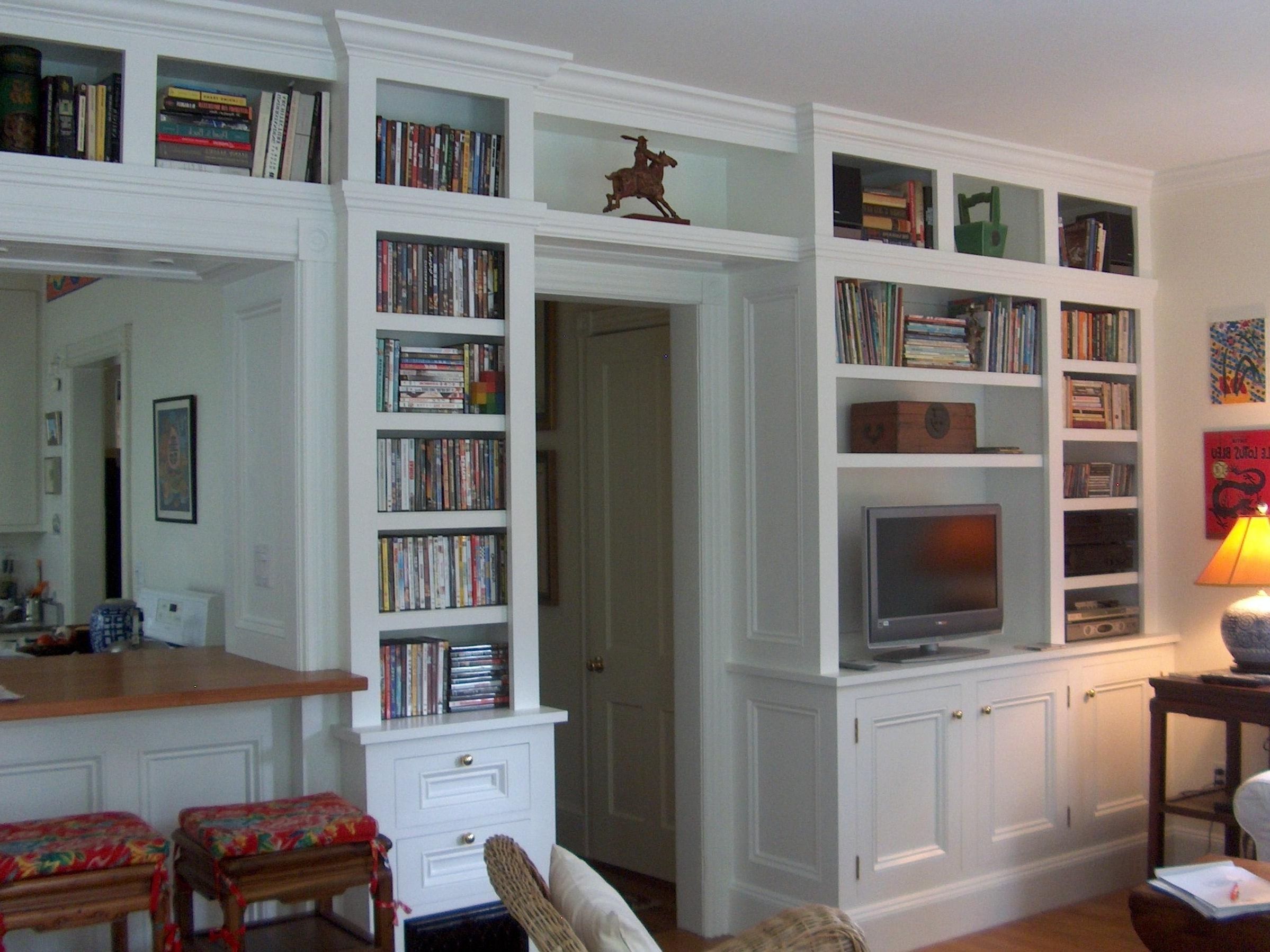 Fashionable Wall Units: Awesome Custom Built In Bookshelves Custom Library Inside Build Bookcases Wall (View 13 of 15)