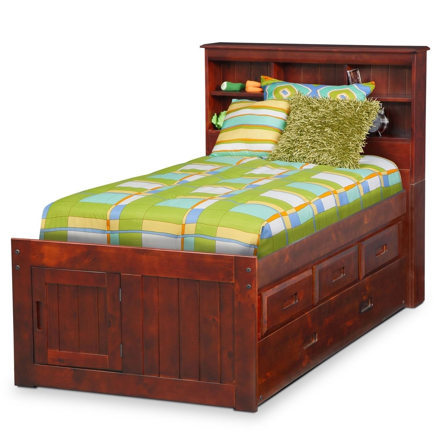 Favorite The Ranger Bookcase Bed Collection – Merlot (View 13 of 15)