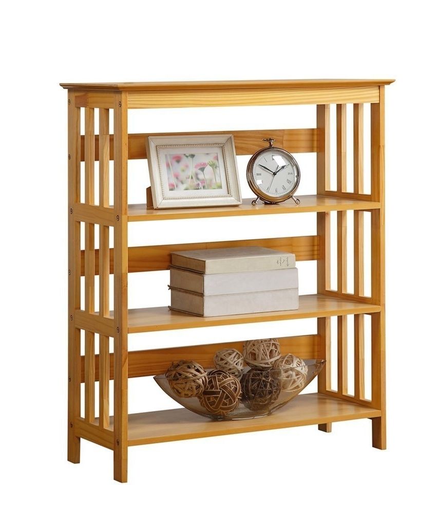 Favorite Wooden Bookcases For Amazon: Legacy Decor 3 Tier Wooden Bookshelf / Bookcase (View 1 of 15)