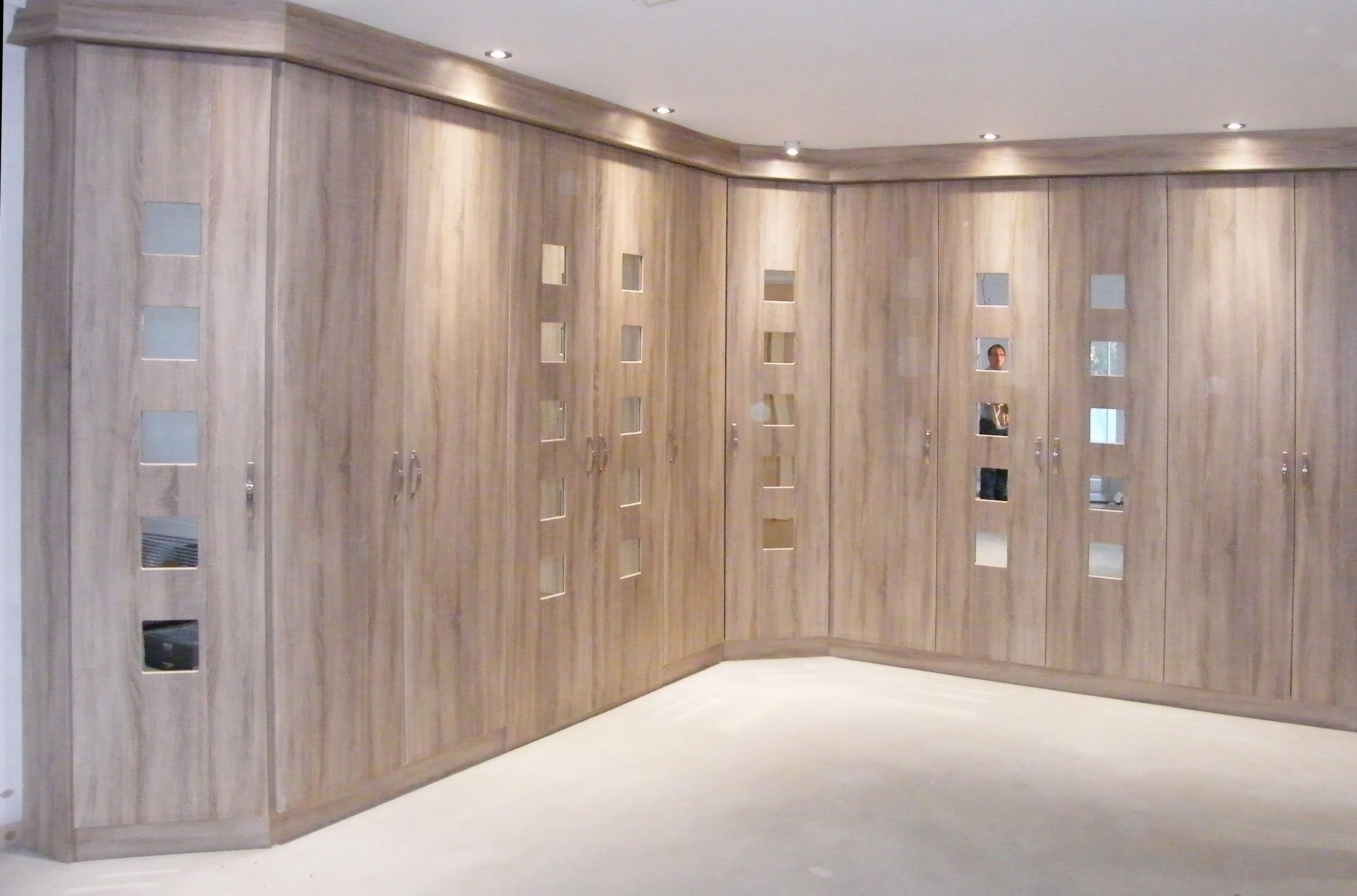 Fitted Wooden Wardrobes Inside Favorite Contemporary Fitted Wardrobe Design With Wooden Style Doors For (View 4 of 15)