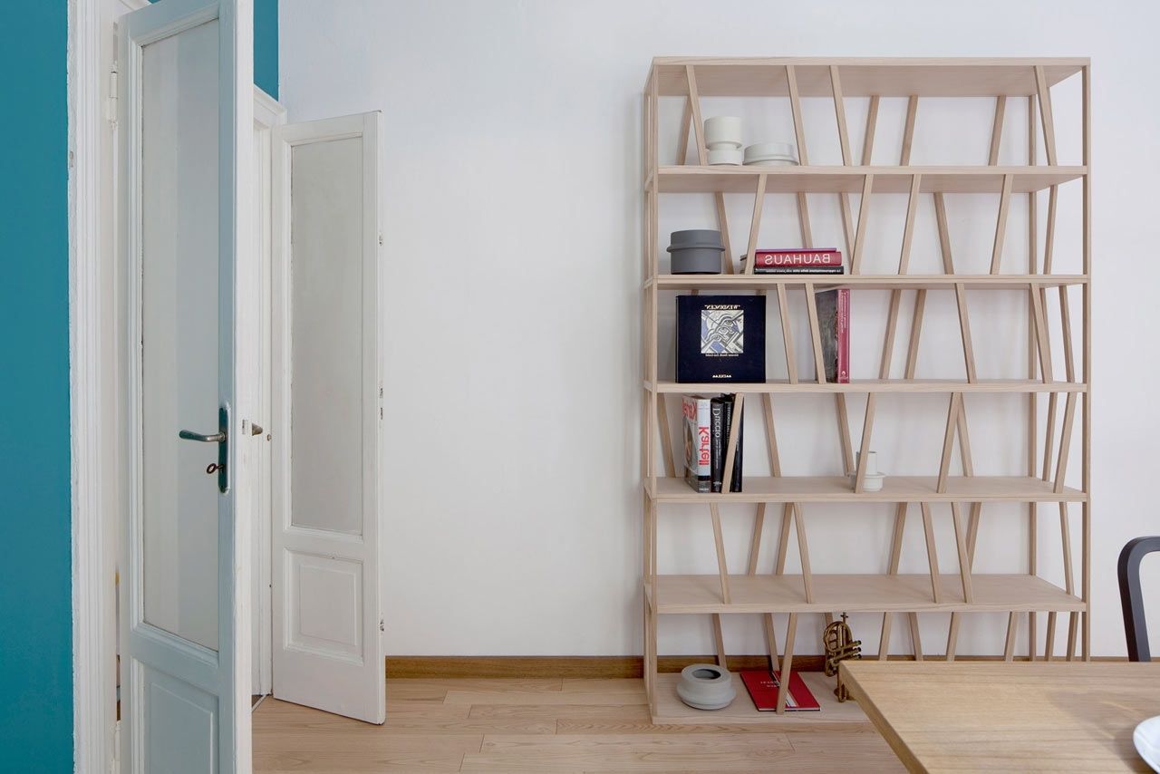 Freestanding Bookshelves Within 2017 Tilta: A Double Sided Freestanding Bookcase – Design Milk (View 5 of 15)