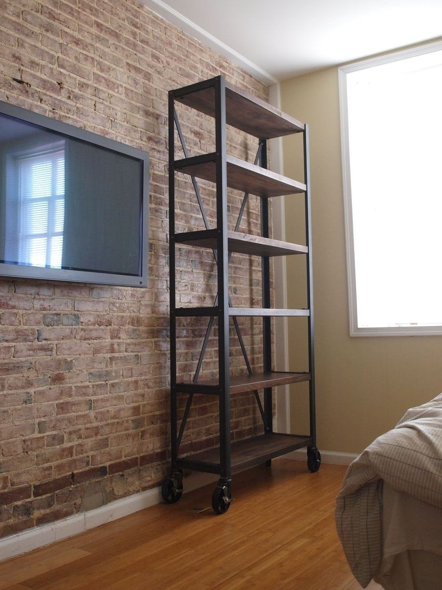 Handmade Heavy Industrial Bookcase Book Shelfcamposironworks In Most Popular Industrial Style Bookcases (View 7 of 15)