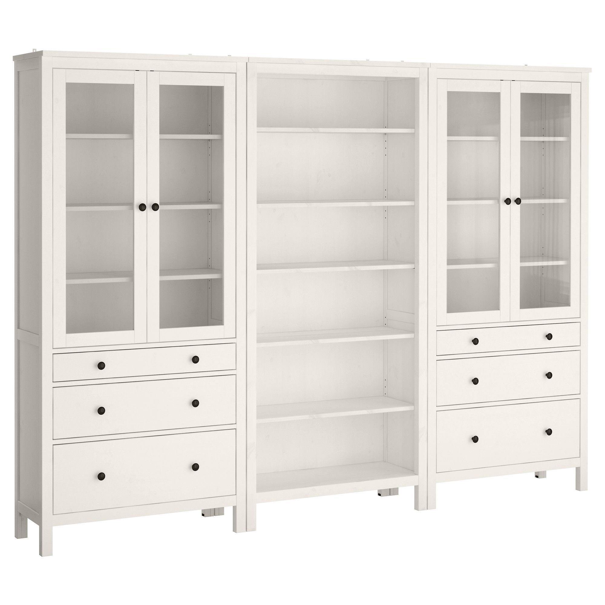 Hemnes Storage Combination W Doors/drawers – Black Brown – Ikea For Trendy Bookshelves Drawer Combination (View 1 of 15)