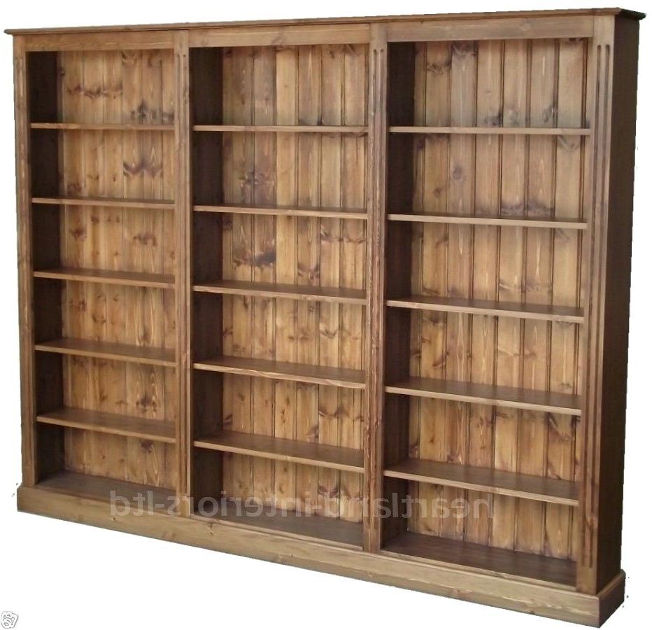 High Quality Bookshelves Throughout Most Popular High Quality Bookshelves Details About Large Solid Pine (View 11 of 15)