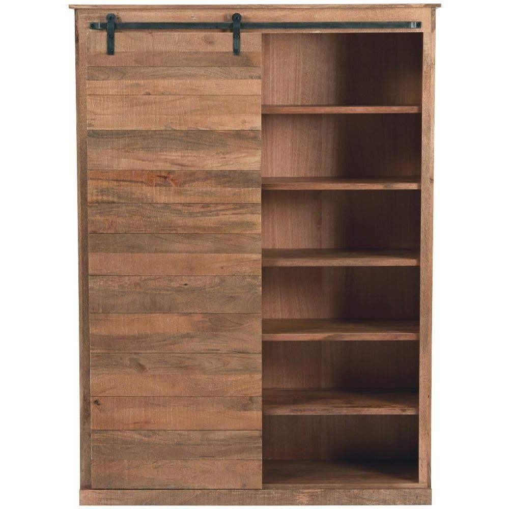Home Decorators Collection Holden Natural Solid Door Bookcase In Recent 6 Shelf Bookcases (View 5 of 15)