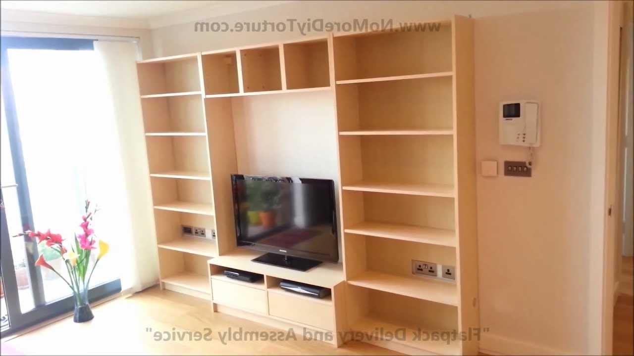 Ikea Billy Benno Tv Stand With Storage – Youtube Intended For Current Bookcases Tv Stand (Photo 15 of 15)