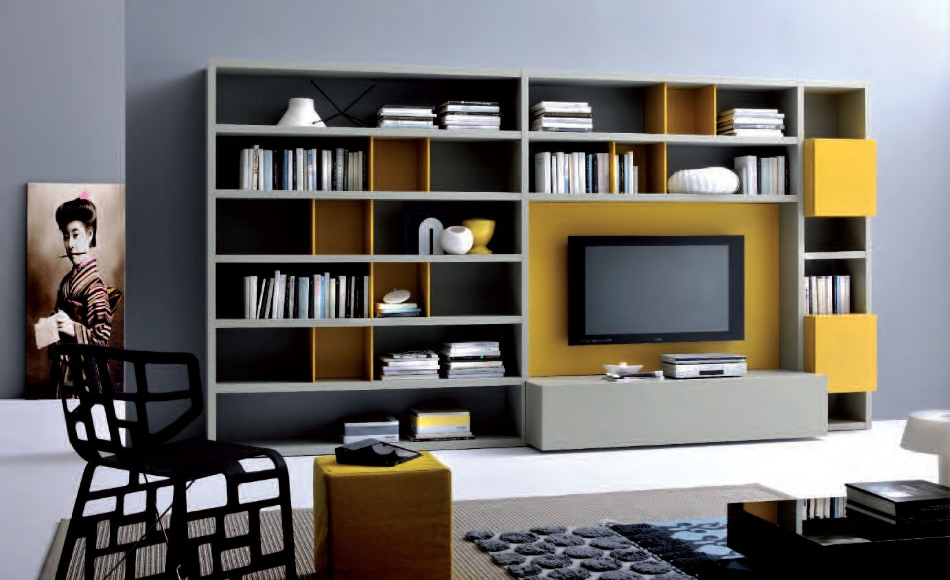 Large Bookshelves Units Regarding Well Known Wall Units: Glamorous Bookcase With Tv Shelf Tv Entertainment (Photo 5 of 15)