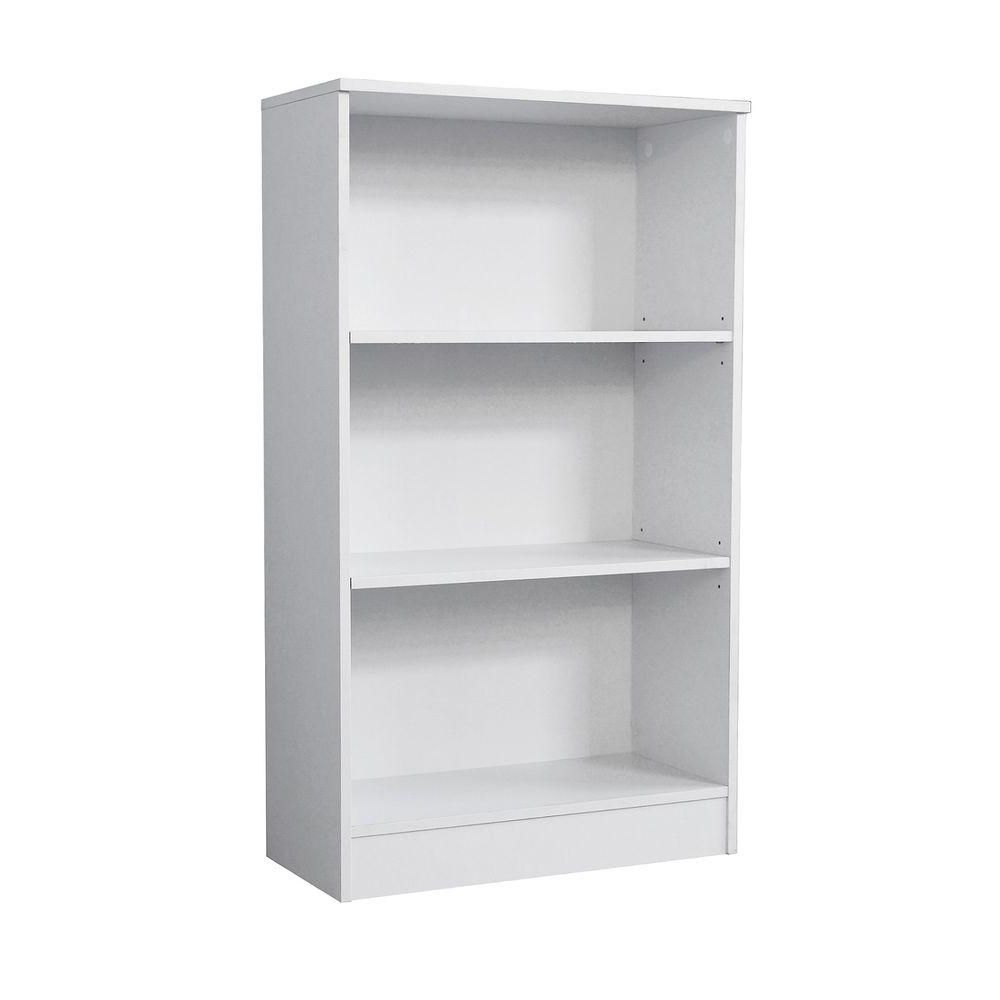 Latest Hampton Bay 3 Shelf Standard Bookcase In White Thd90003.1a (View 9 of 15)