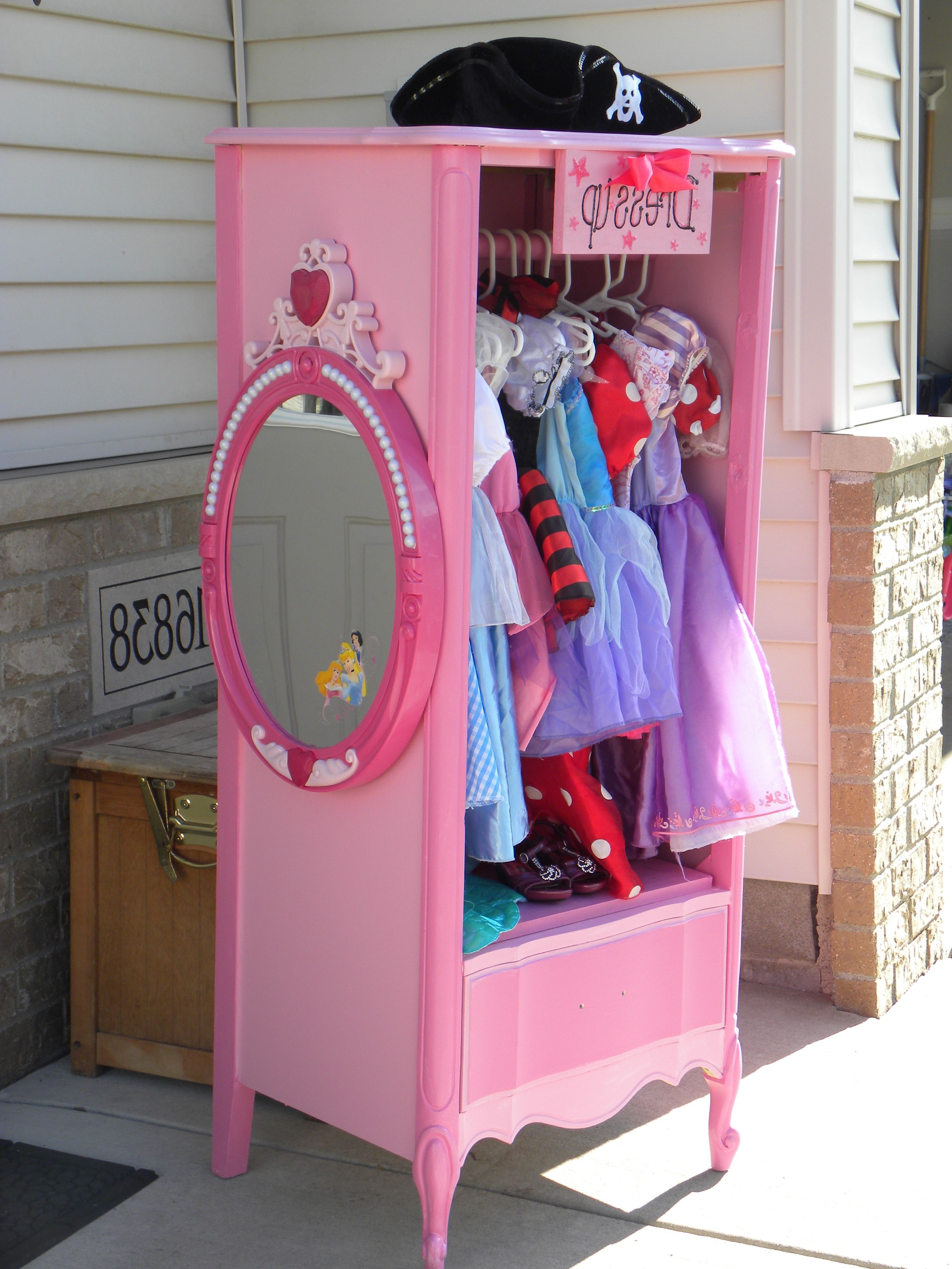Latest Kids Dress Up Wardrobes Closet For Cabinet For Little Girls Dress Up Clothes Made From An Old Dresser (View 7 of 15)