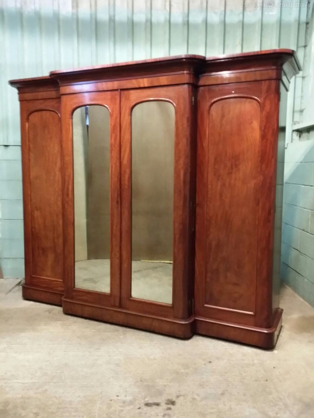 Latest Mahogany Breakfront Wardrobes Throughout Antique Victorian Mahogany Four Door Wardrobe C188 – Antiques Atlas (View 8 of 15)
