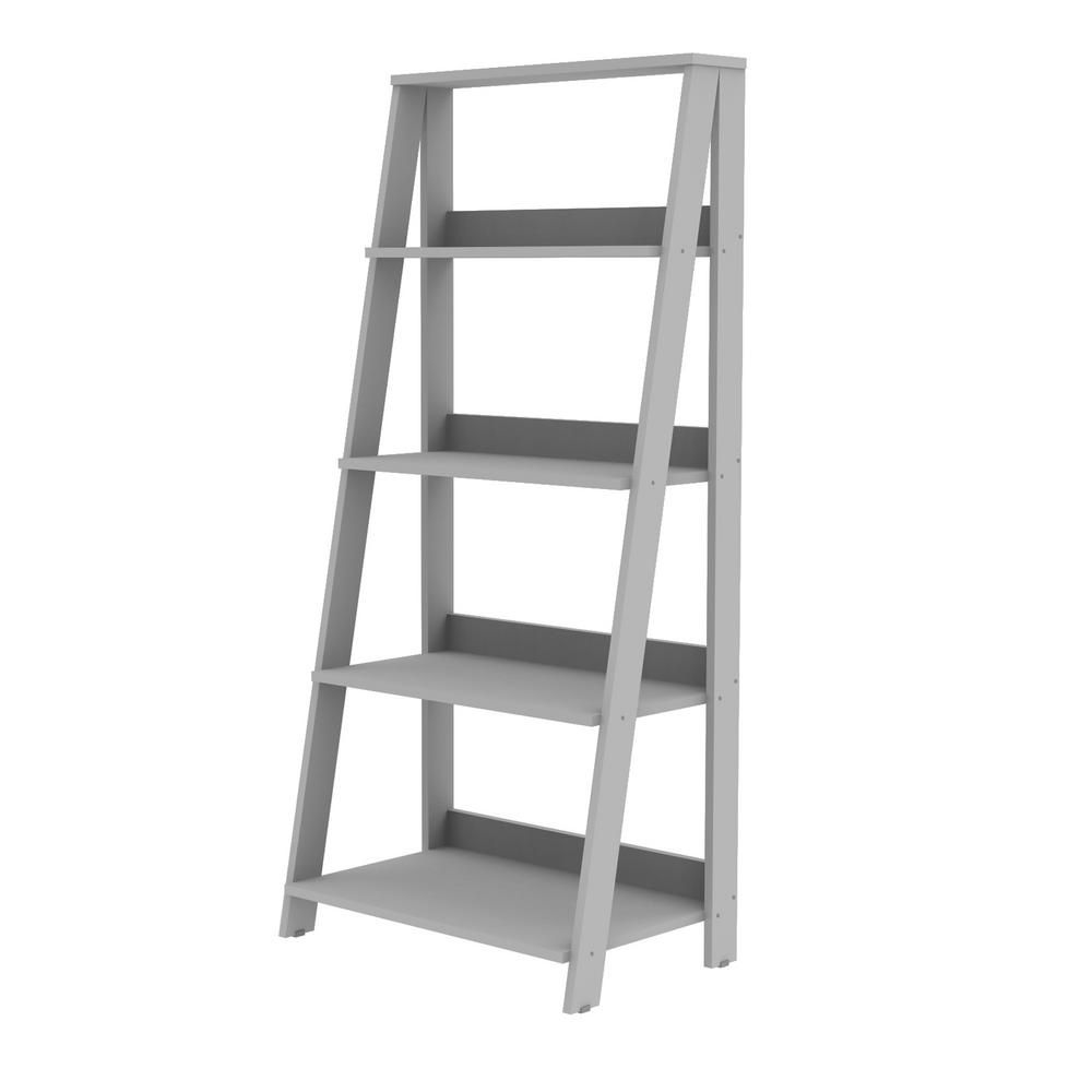 Latest White Ladder Bookcases Intended For Walker Edison Furniture Company 55 In (View 11 of 15)