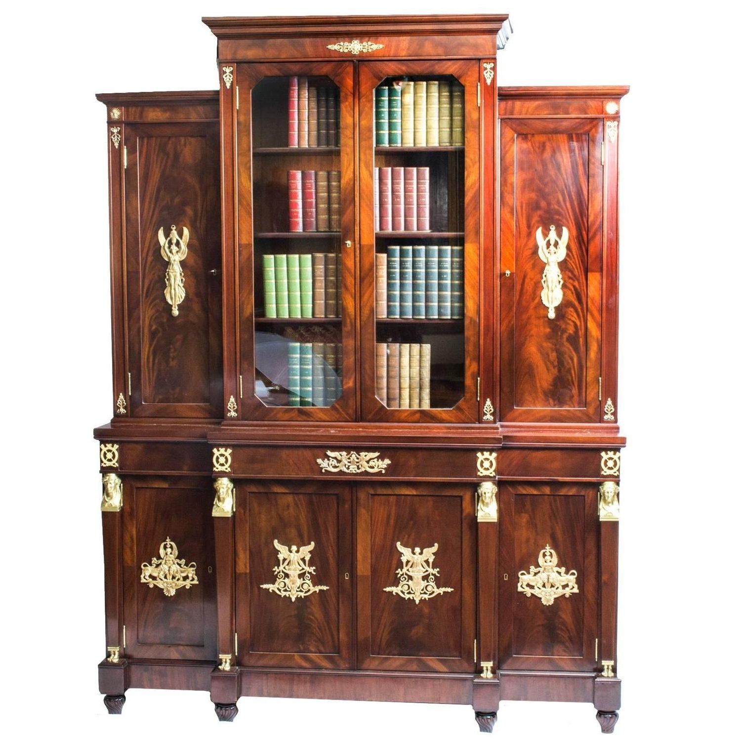 Mahogany Bookcases Pertaining To 2017 19th Century Empire Mahogany Bookcase Cabinet For Sale At 1stdibs (View 11 of 15)