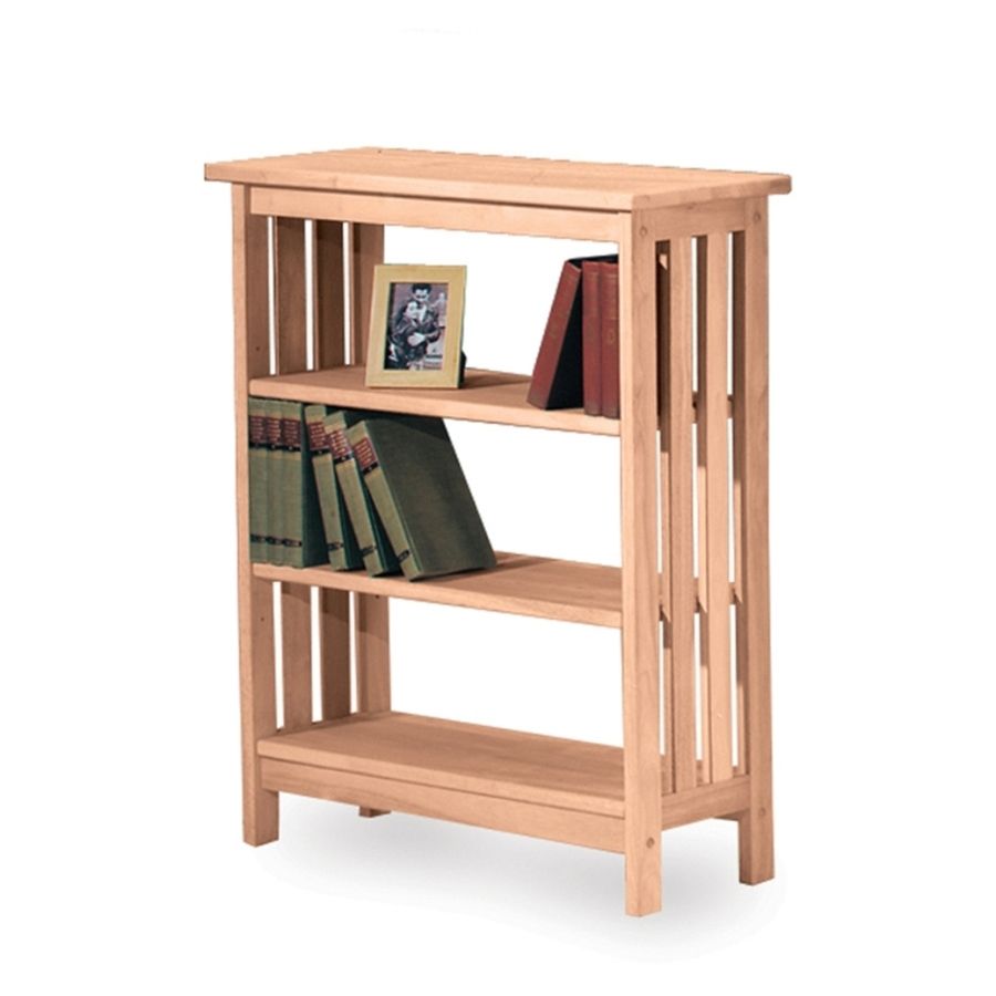 Mission Bookcases In Favorite Shop International Concepts Mission Natural Wood 3 Shelf Bookcase (View 15 of 15)