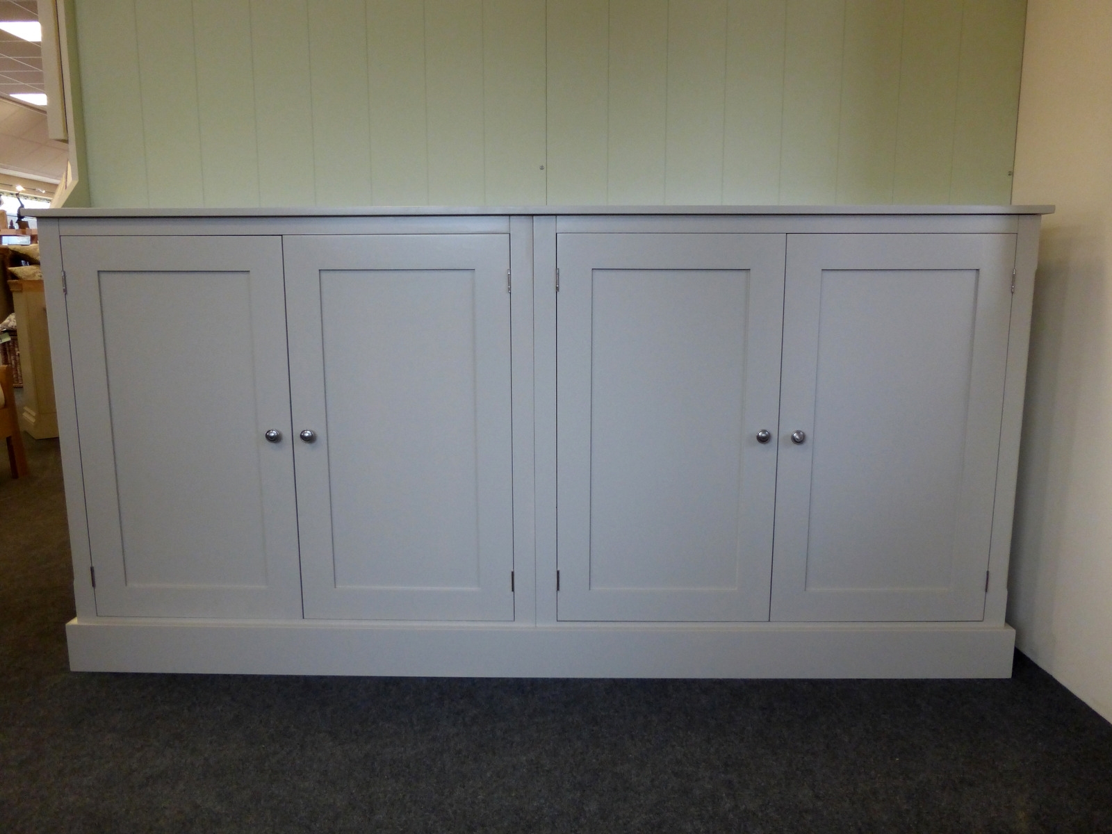 Most Current Bespoke Cupboard Regarding Wide Four Door Storage Cupboard – Cupboards – Buy Pine, Oak (Photo 1 of 15)