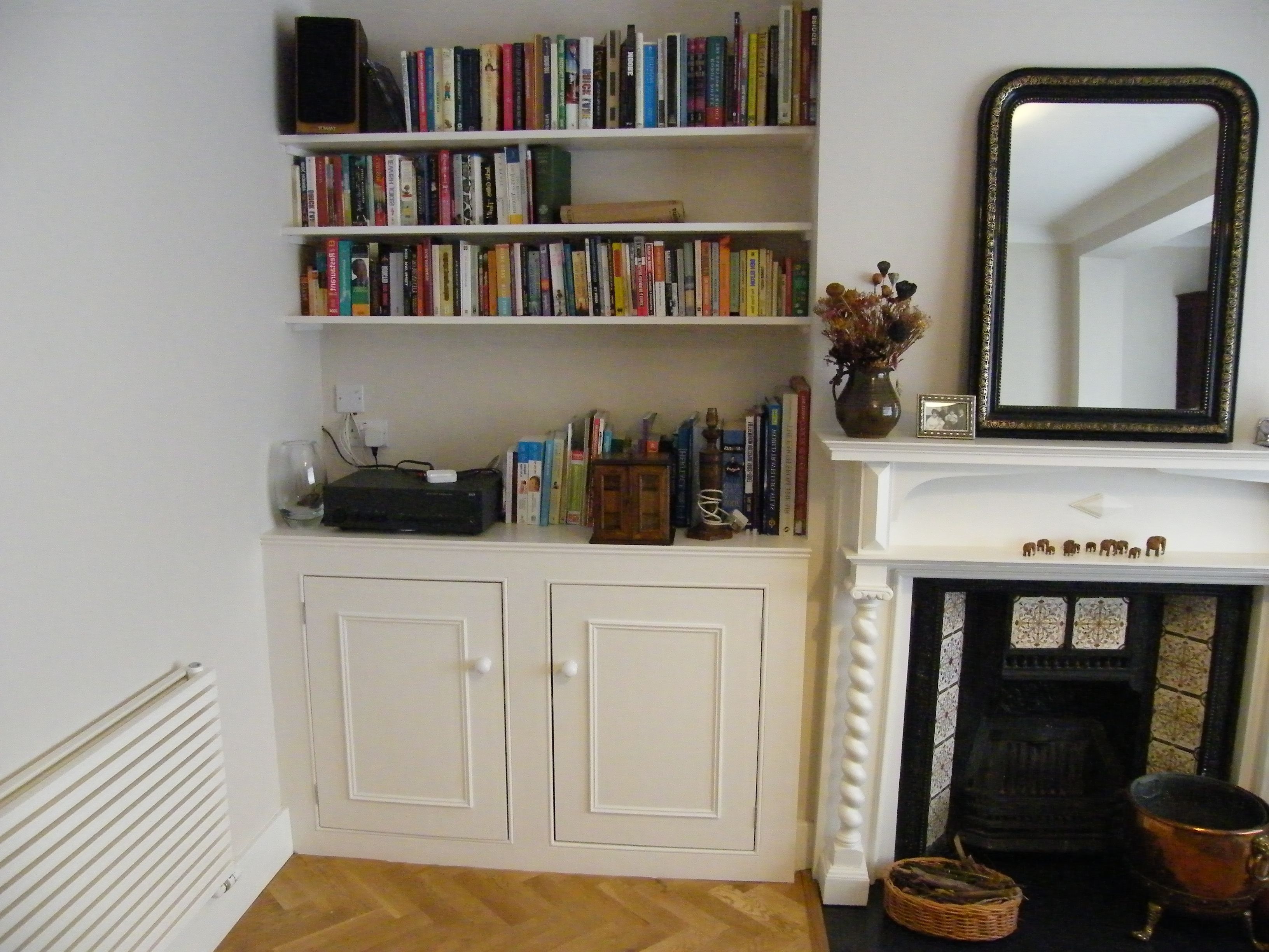 Most Popular Alcove Cabinet With Inset Doors And Bookcase. Crouch End N8 (Photo 8 of 15)