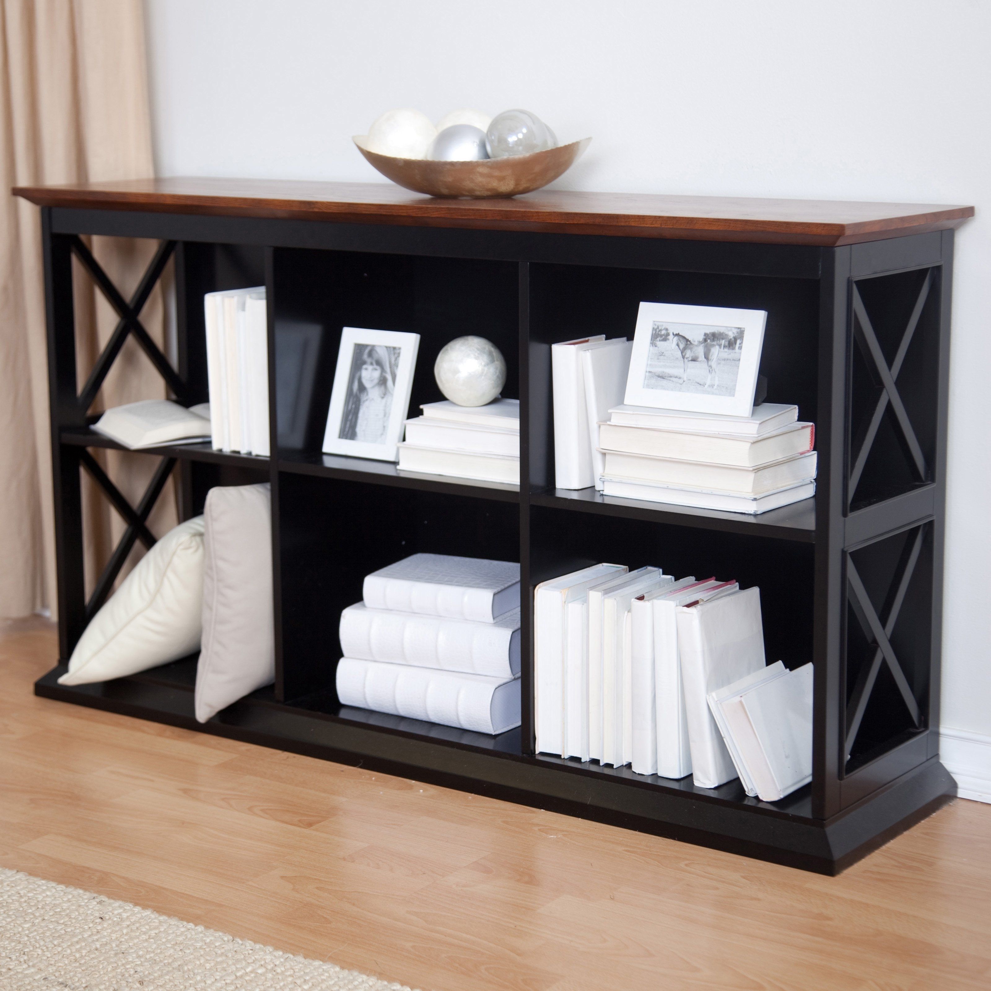Most Recent 2 Shelf Bookcases For Belham Living Hampton Console Table 2 Shelf Bookcase – White/oak (View 6 of 15)