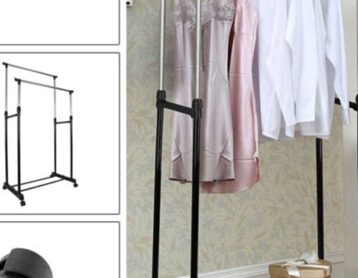 Most Recent Shelf : Amazing Shelf Railing Clothes Rail With Shelf Hooks Iron Within Double Up Wardrobes Rails (View 6 of 15)