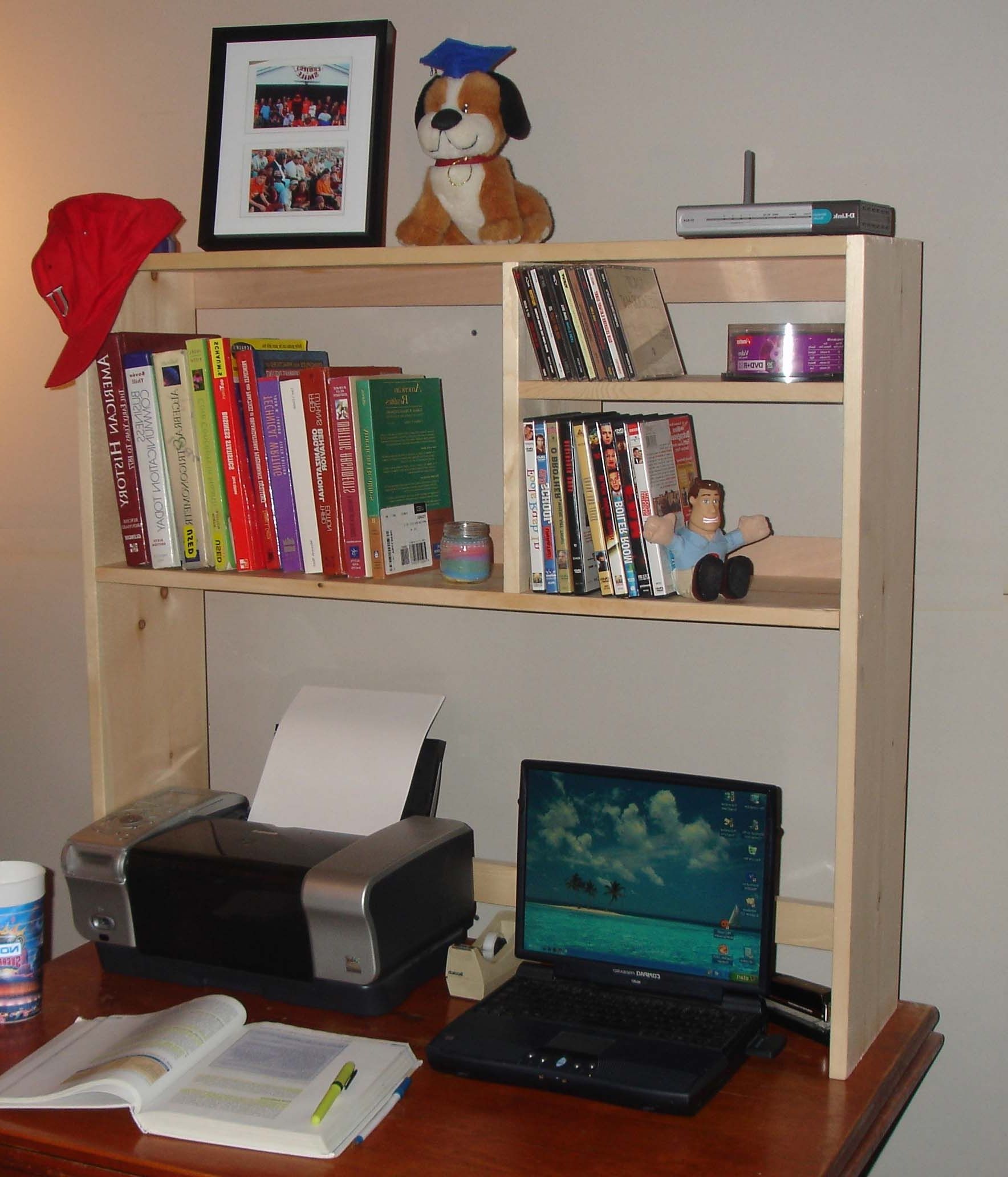 Most Up To Date A Hutch Or Small Bookcase On Top Of Your Desk Is A Great Way To Within Desktop Bookcases (View 14 of 15)