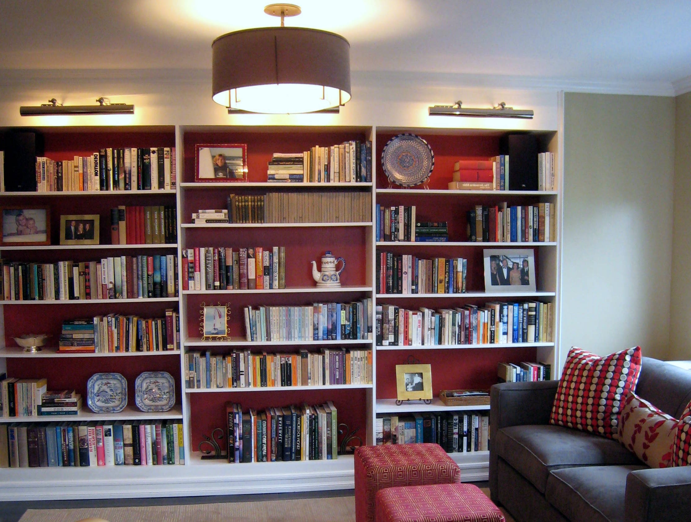 15 Best Collection of Library Bookcases Lighting