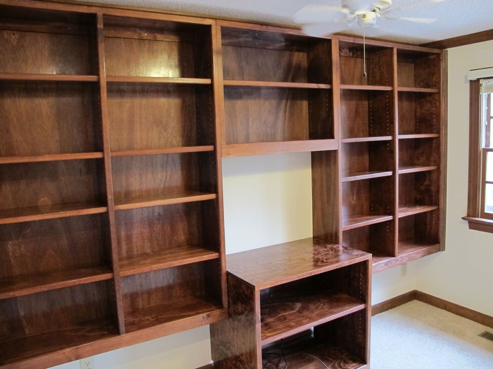 Newest Handmade Built In Bookshelvescarolina Woodworking (View 2 of 15)