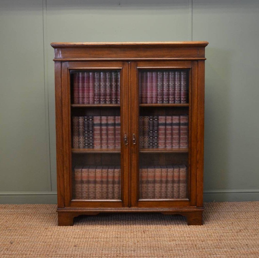 Oak Glazed Bookcases With Regard To Famous Quality Antique Victorian Oak Glazed Bookcase – Antiques World (View 2 of 15)