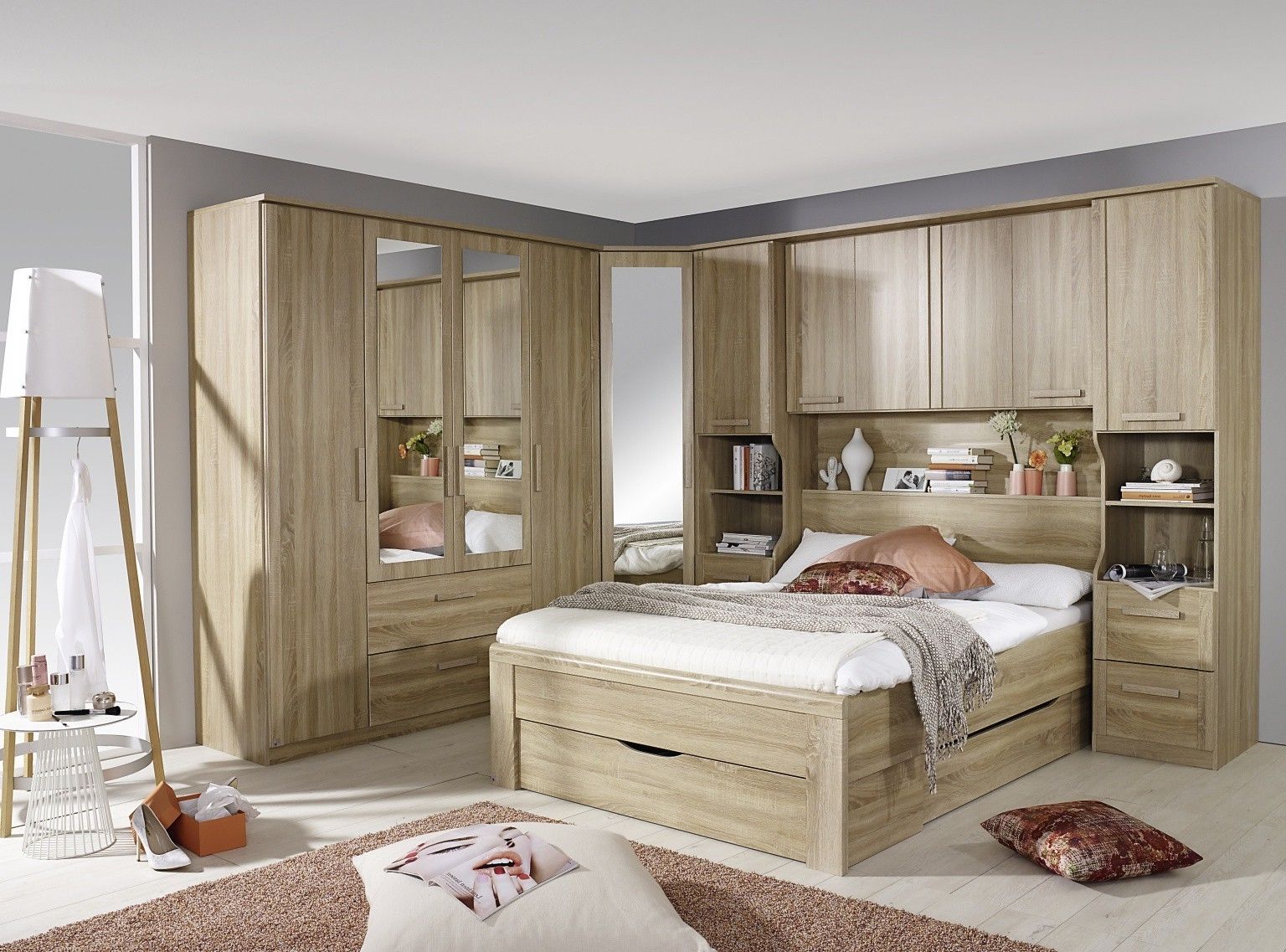 Oak Overbed Wardrobe Systems, Fitted Bedroom Furniture With Regard To Well Known Overbed Wardrobes (View 1 of 15)