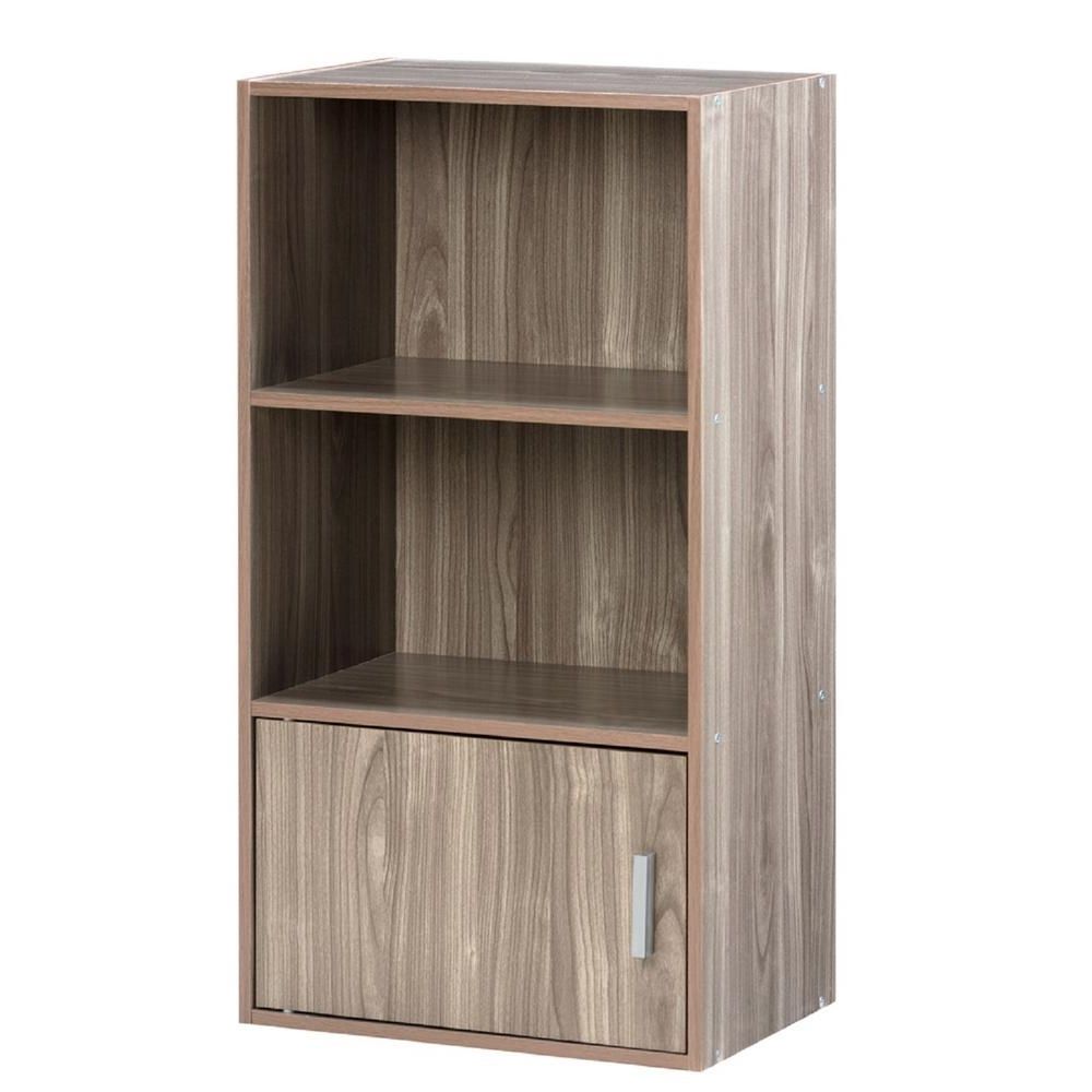 Onespace Walnut Small Bookshelf 50 6522wn – The Home Depot Inside 2017 Small Bookcases (View 2 of 15)