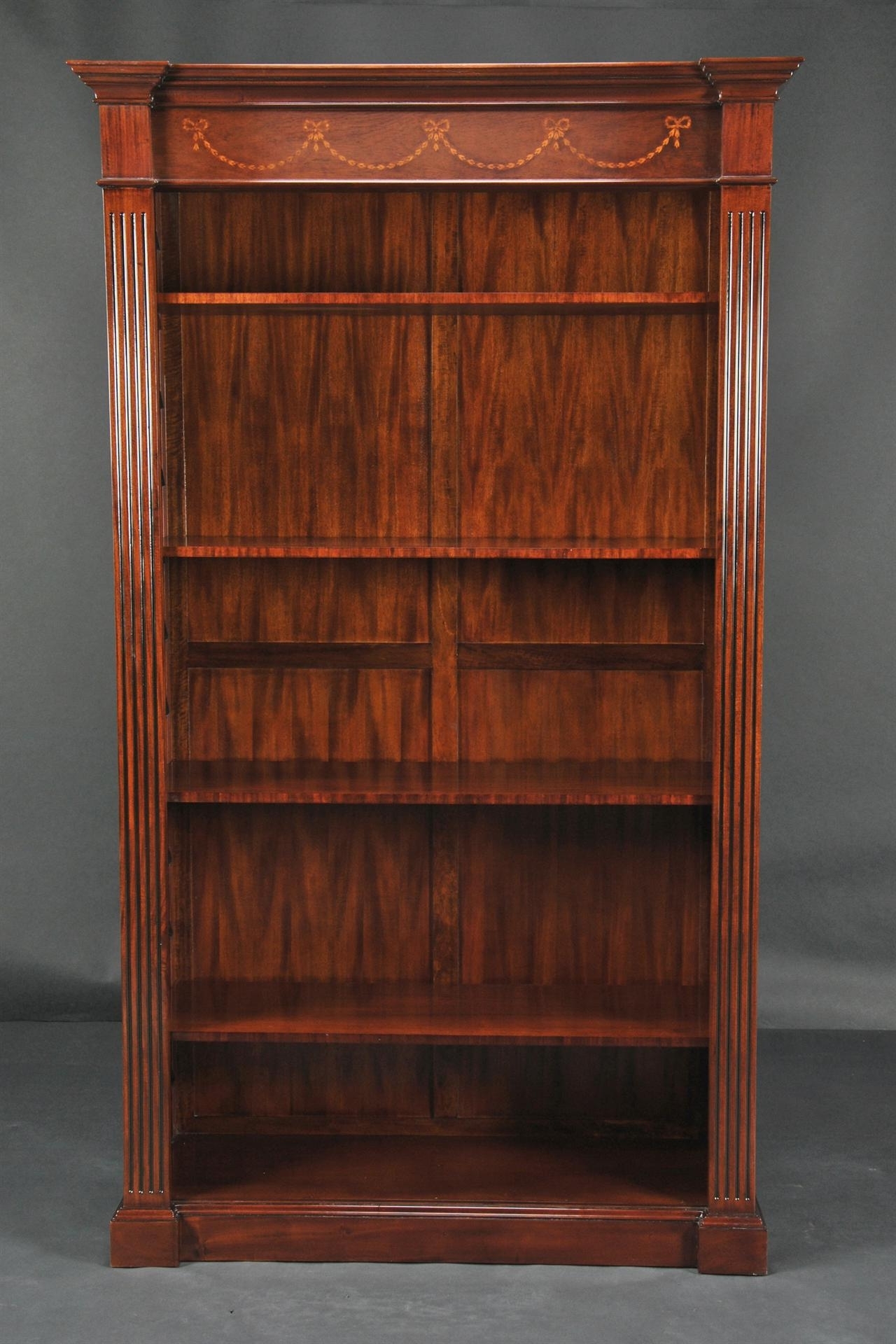 Open And Inlaid Mahogany Bookcase Throughout Widely Used Mahogany Bookcases (Photo 1 of 15)