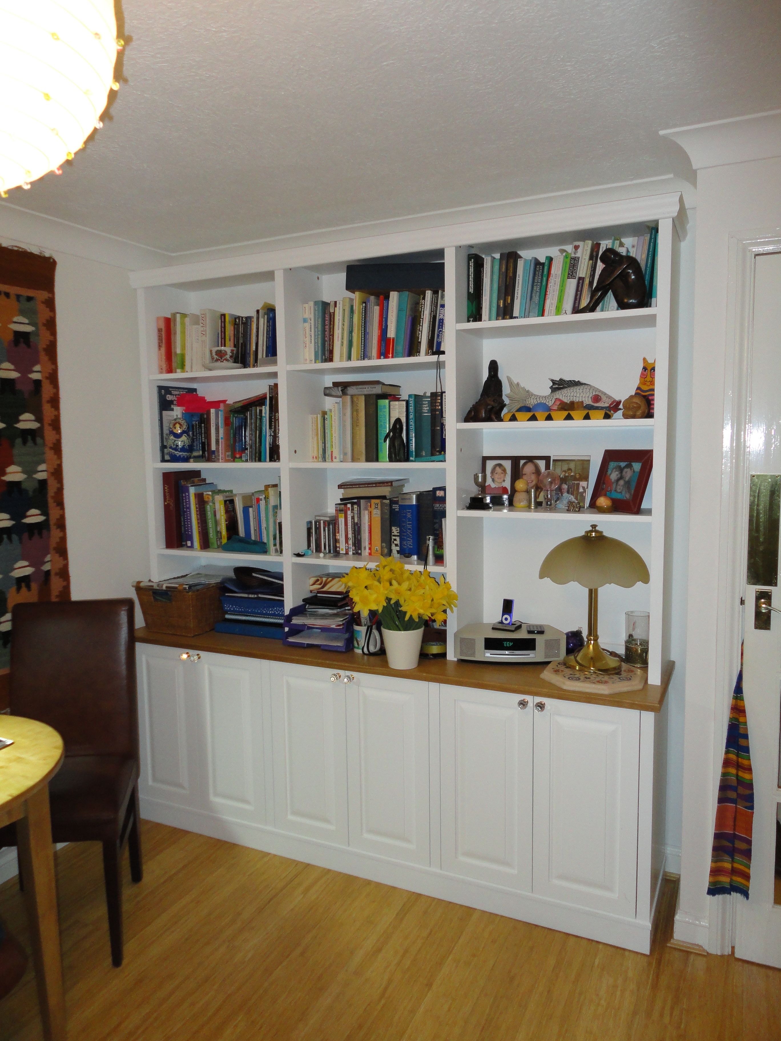 Painted Oak Bookcases For Best And Newest Free Standing Bookcase And Cupboard Unit In A Paint And Natural (View 9 of 15)